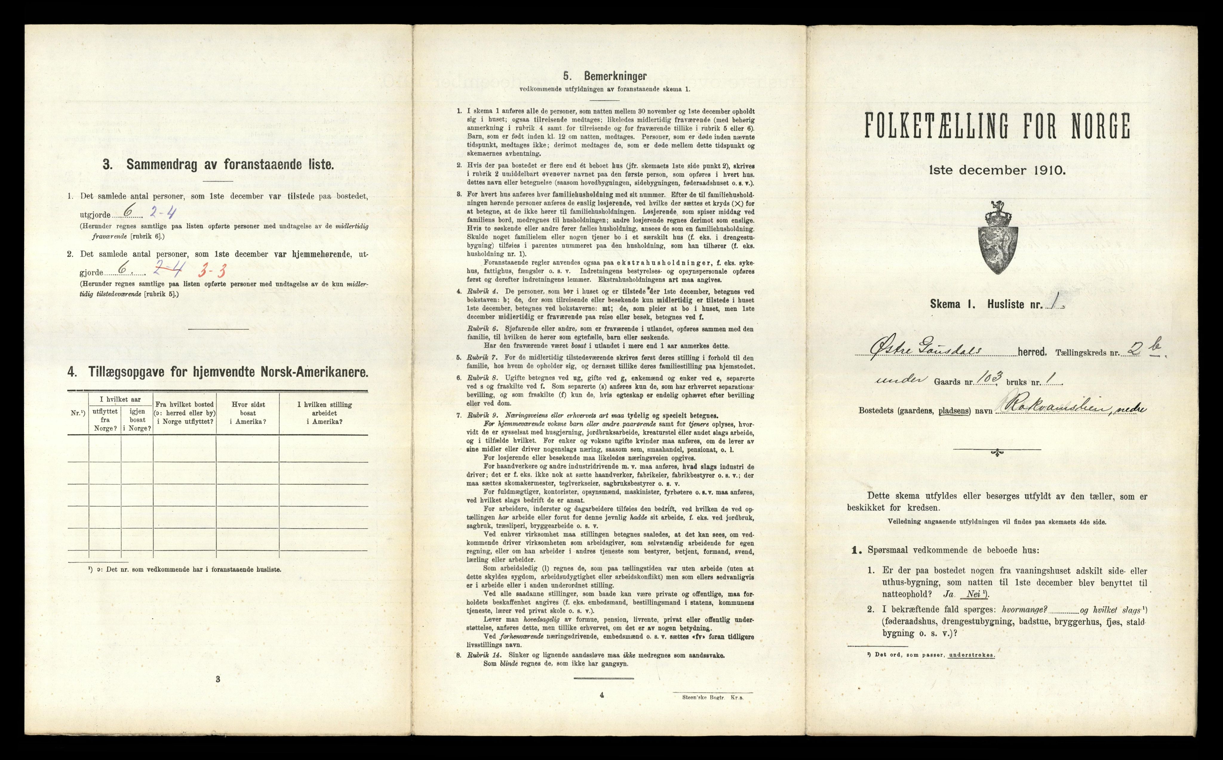 RA, 1910 census for Østre Gausdal, 1910, p. 370