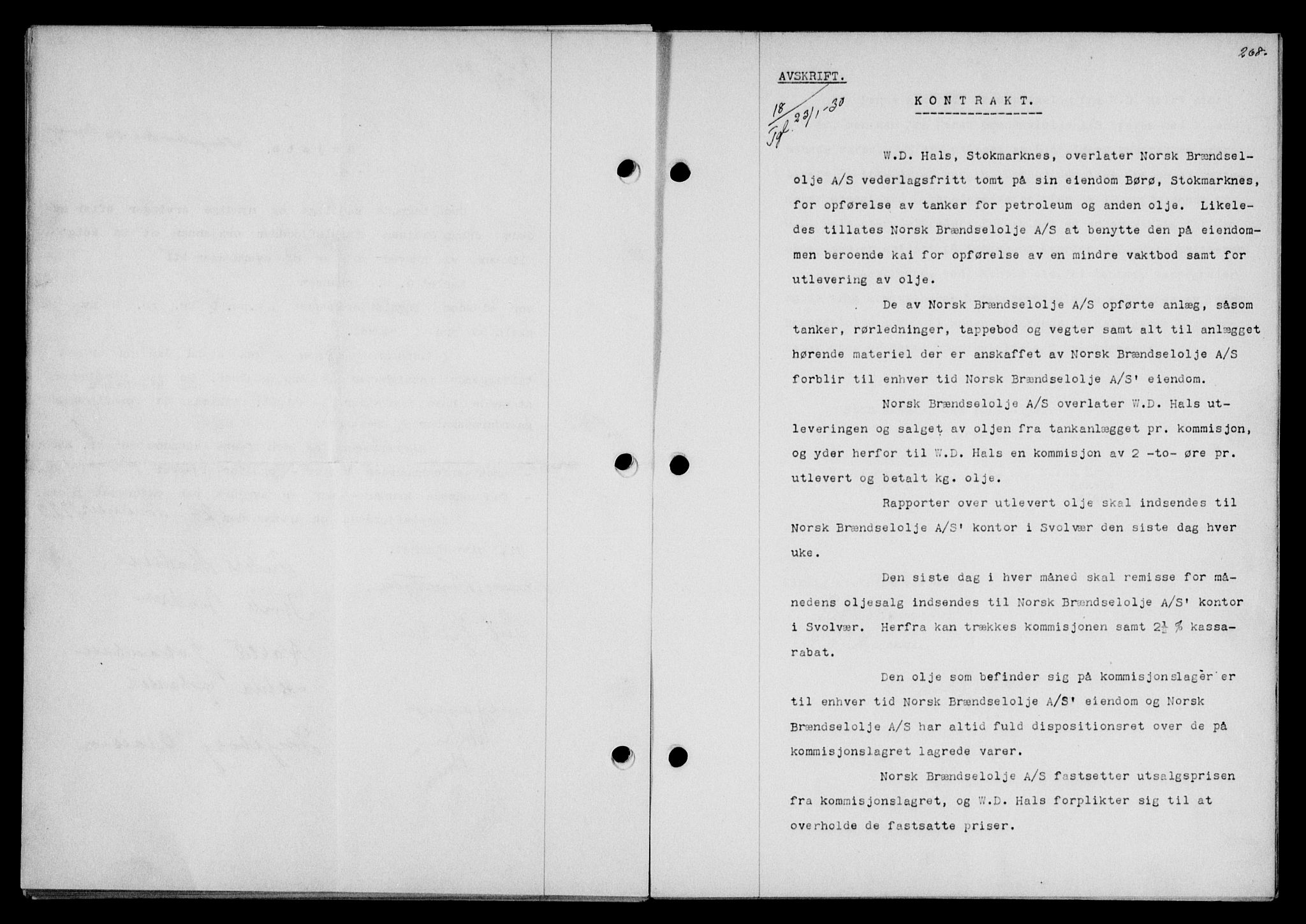 Vesterålen sorenskriveri, SAT/A-4180/1/2/2Ca/L0050: Mortgage book no. 43, 1929-1930, Deed date: 23.01.1930