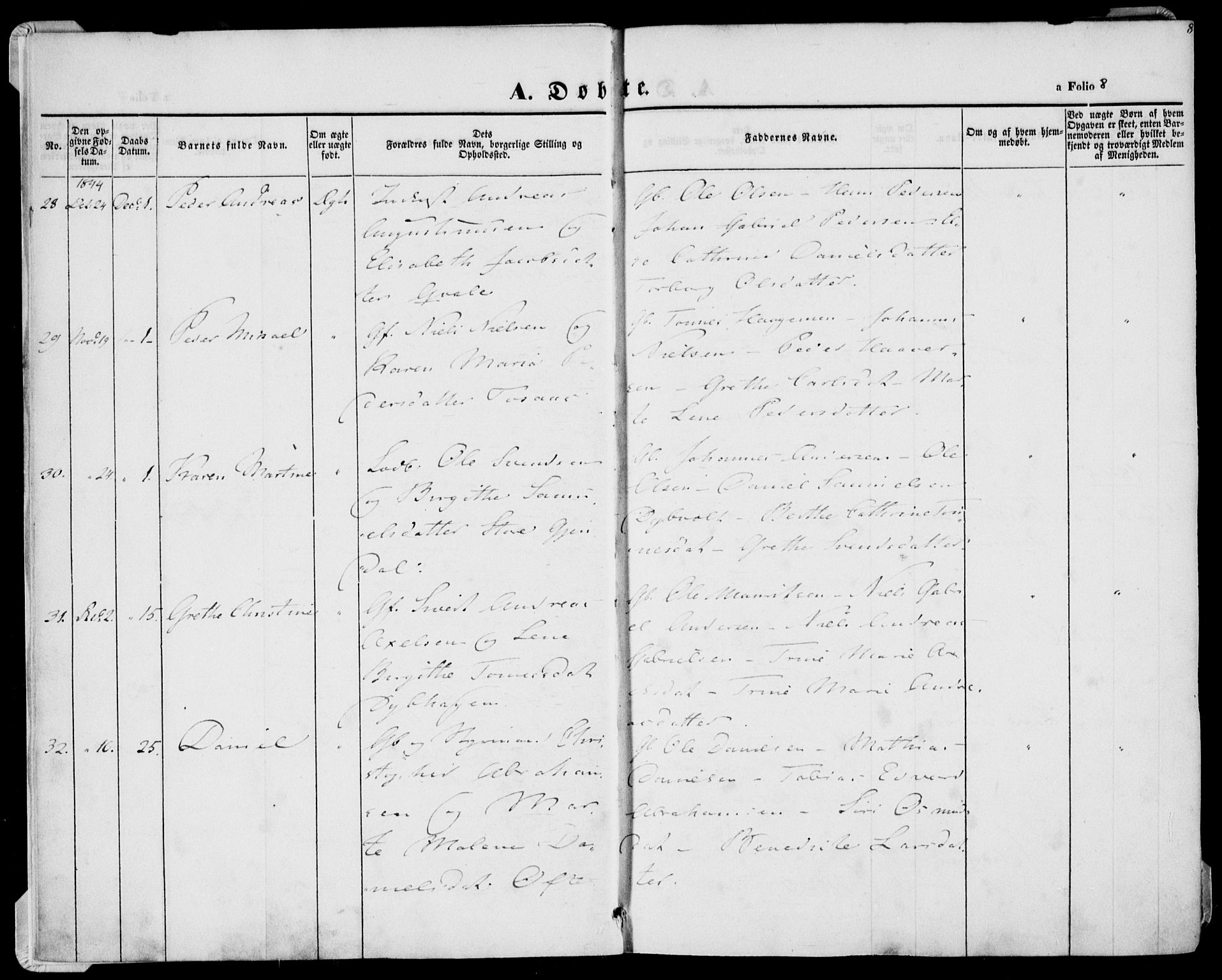 Herad sokneprestkontor, AV/SAK-1111-0018/F/Fa/Faa/L0004: Parish register (official) no. A 4, 1844-1853, p. 8