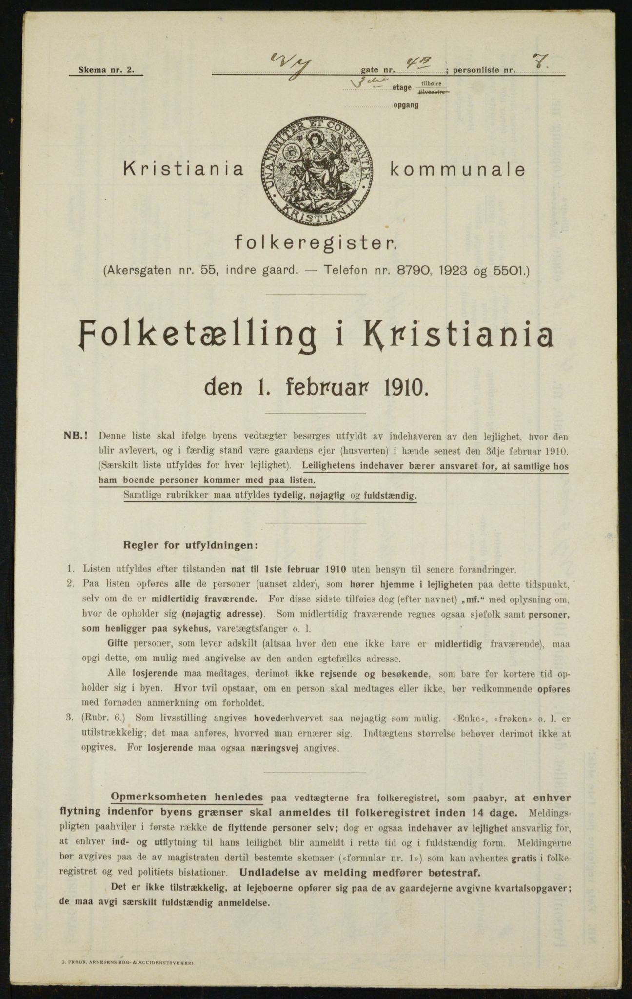 OBA, Municipal Census 1910 for Kristiania, 1910, p. 71411