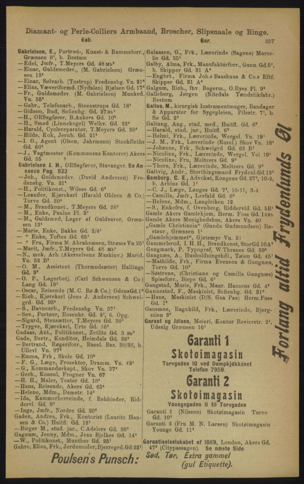 Kristiania/Oslo adressebok, PUBL/-, 1906, p. 357