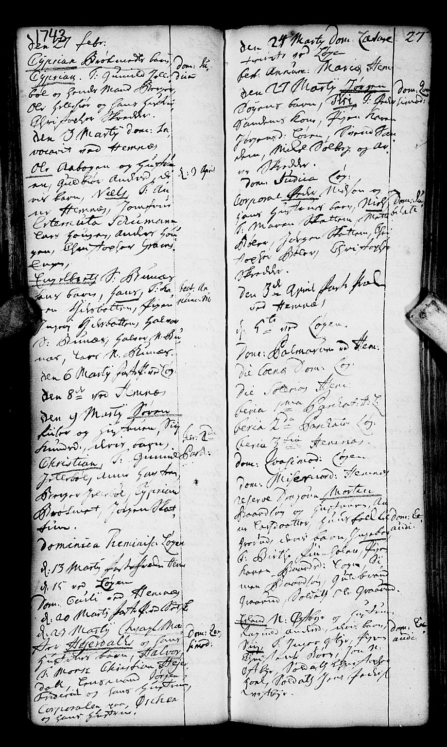 Høland prestekontor Kirkebøker, AV/SAO-A-10346a/F/Fa/L0003: Parish register (official) no. I 3, 1739-1756, p. 27