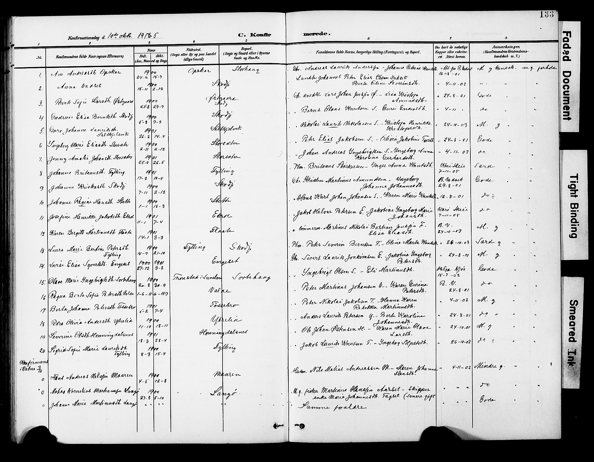 Ministerialprotokoller, klokkerbøker og fødselsregistre - Møre og Romsdal, AV/SAT-A-1454/524/L0366: Parish register (copy) no. 524C07, 1900-1931, p. 133