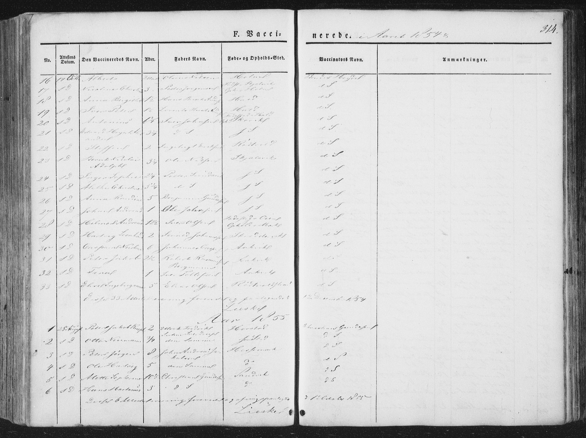 Ministerialprotokoller, klokkerbøker og fødselsregistre - Nordland, AV/SAT-A-1459/810/L0144: Parish register (official) no. 810A07 /1, 1841-1862, p. 314