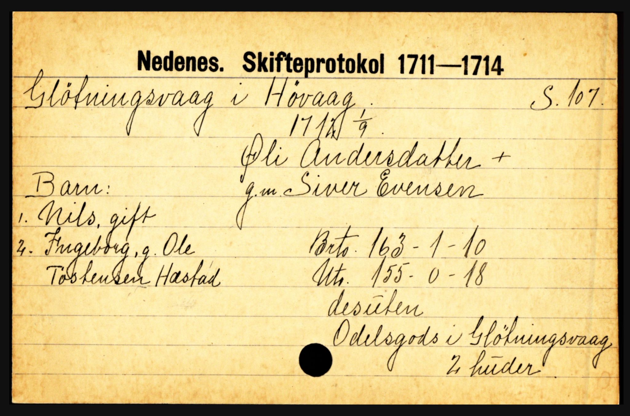 Nedenes sorenskriveri før 1824, AV/SAK-1221-0007/H, p. 9561