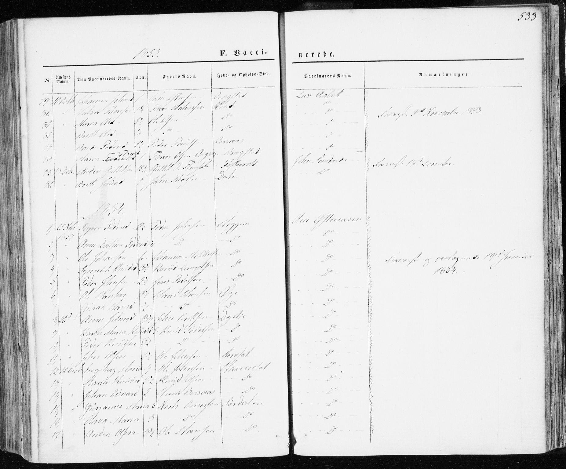 Ministerialprotokoller, klokkerbøker og fødselsregistre - Møre og Romsdal, SAT/A-1454/586/L0984: Parish register (official) no. 586A10, 1844-1856, p. 533