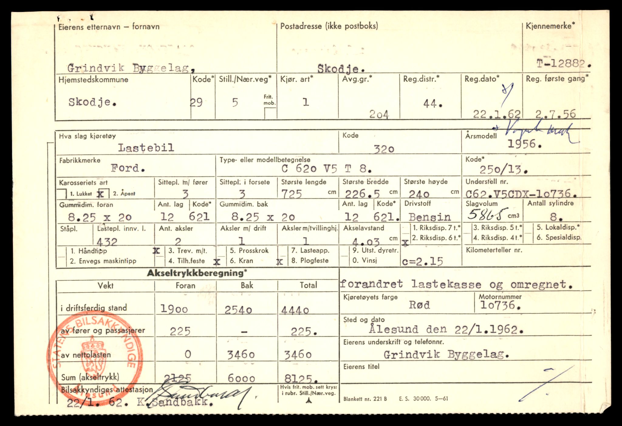 Møre og Romsdal vegkontor - Ålesund trafikkstasjon, AV/SAT-A-4099/F/Fe/L0036: Registreringskort for kjøretøy T 12831 - T 13030, 1927-1998, p. 869