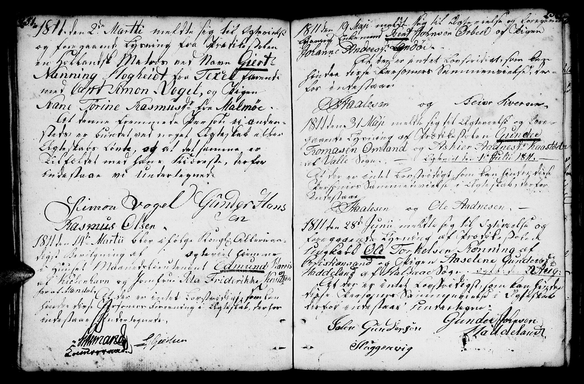 Mandal sokneprestkontor, AV/SAK-1111-0030/F/Fa/Faa/L0007: Parish register (official) no. A 7, 1783-1818, p. 251-252