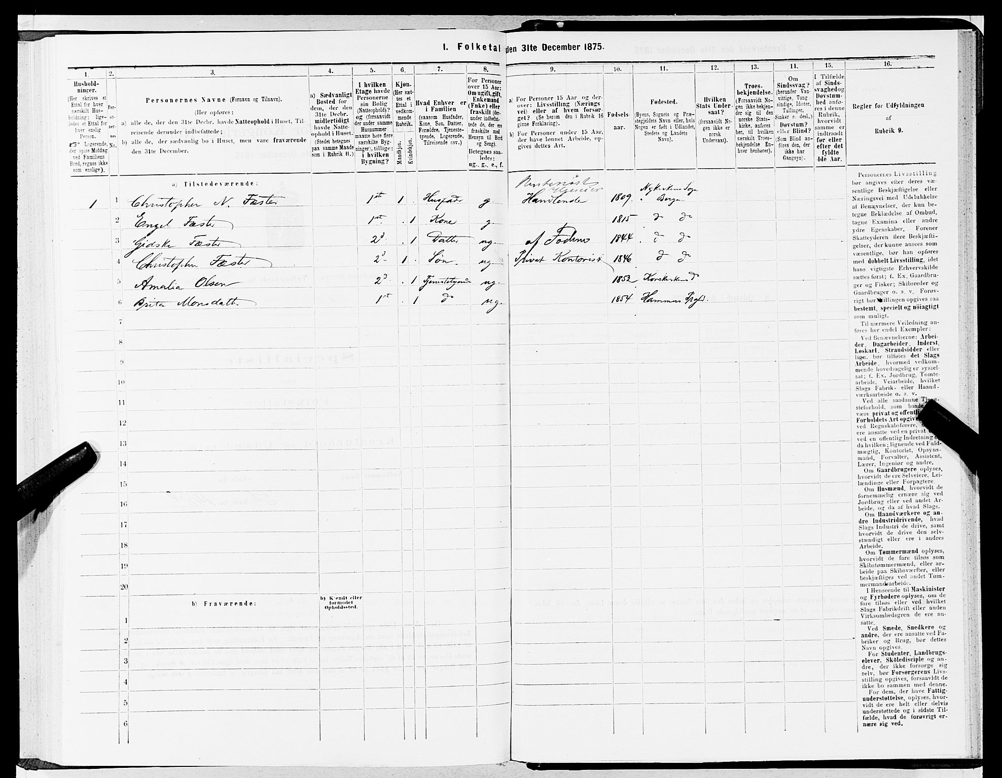 SAB, 1875 census for 1301 Bergen, 1875, p. 1074