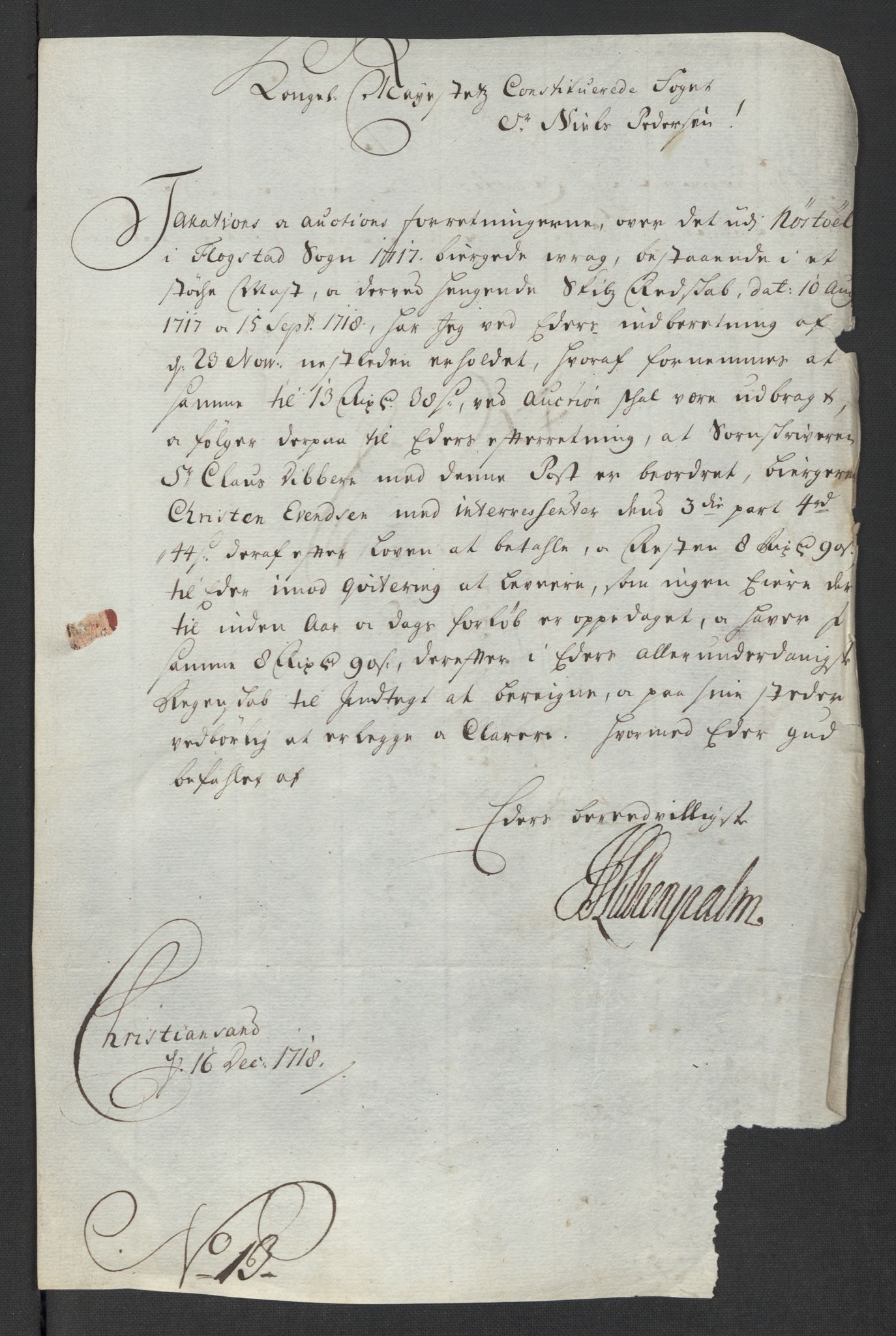 Rentekammeret inntil 1814, Reviderte regnskaper, Fogderegnskap, AV/RA-EA-4092/R39/L2327: Fogderegnskap Nedenes, 1718, p. 221