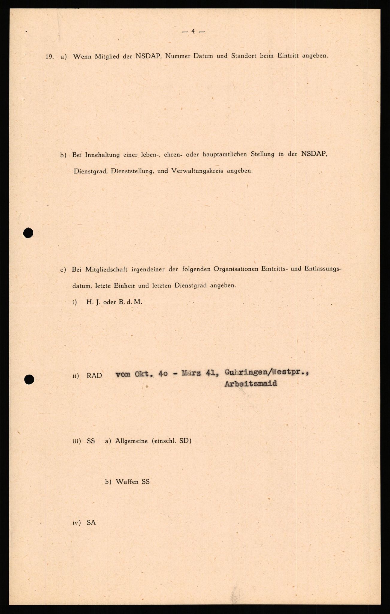 Forsvaret, Forsvarets overkommando II, AV/RA-RAFA-3915/D/Db/L0034: CI Questionaires. Tyske okkupasjonsstyrker i Norge. Tyskere., 1945-1946, p. 239