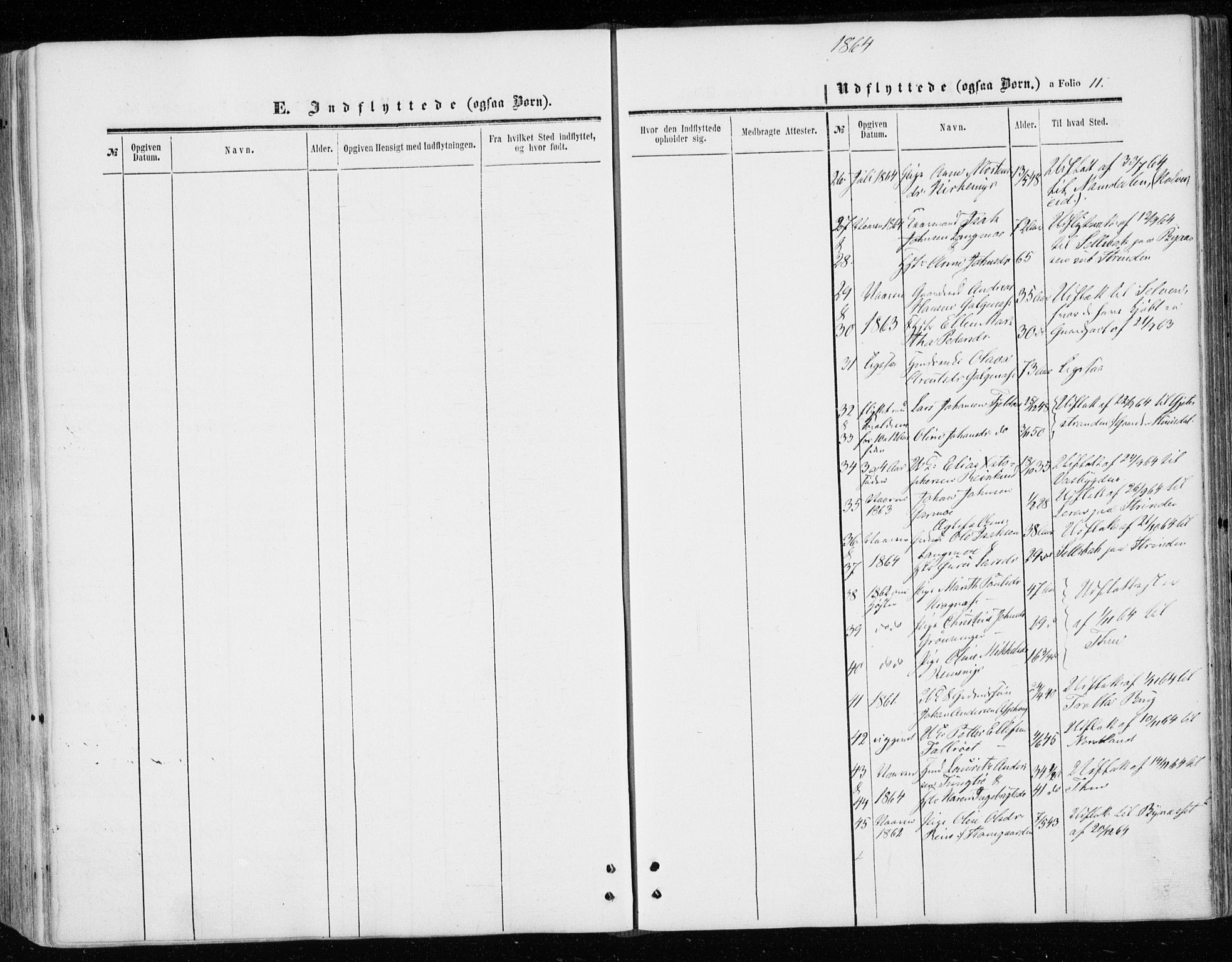 Ministerialprotokoller, klokkerbøker og fødselsregistre - Sør-Trøndelag, SAT/A-1456/646/L0612: Parish register (official) no. 646A10, 1858-1869, p. 11