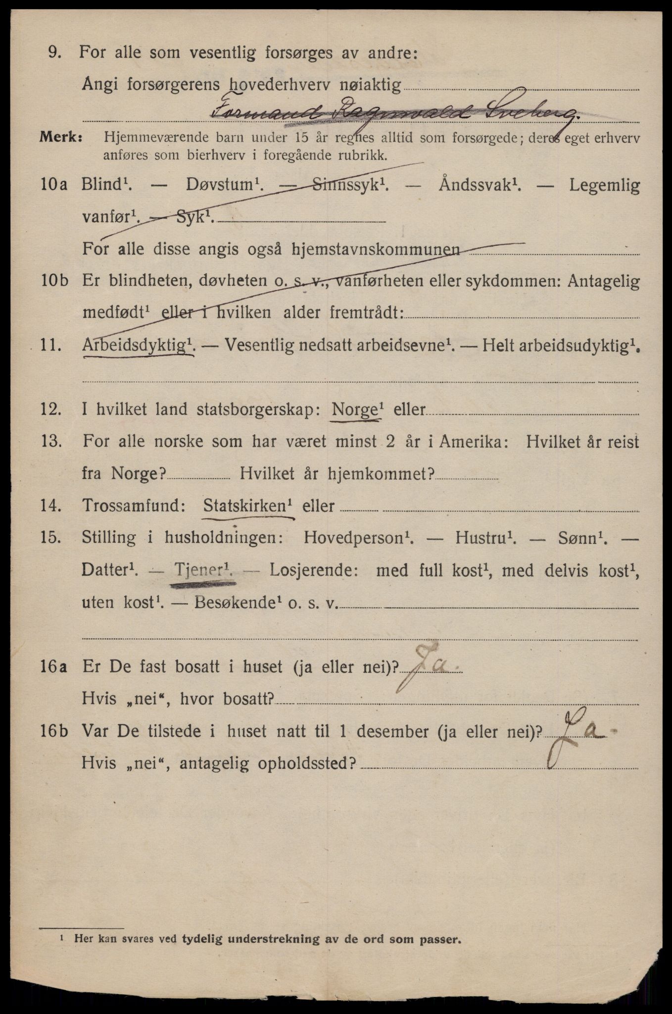 SAT, 1920 census for Trondheim, 1920, p. 73495