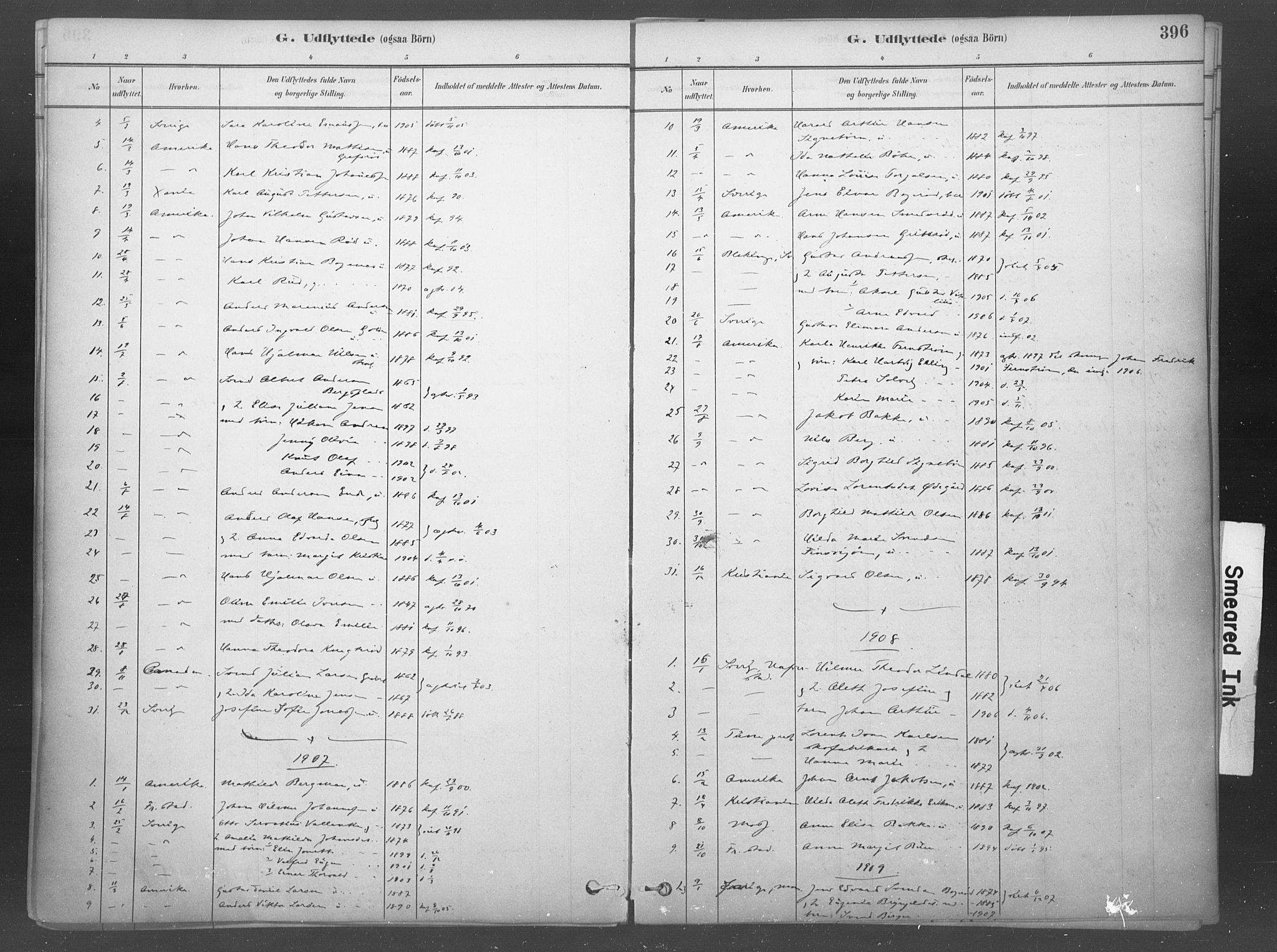 Idd prestekontor Kirkebøker, SAO/A-10911/F/Fb/L0002: Parish register (official) no. II 2, 1882-1923, p. 396
