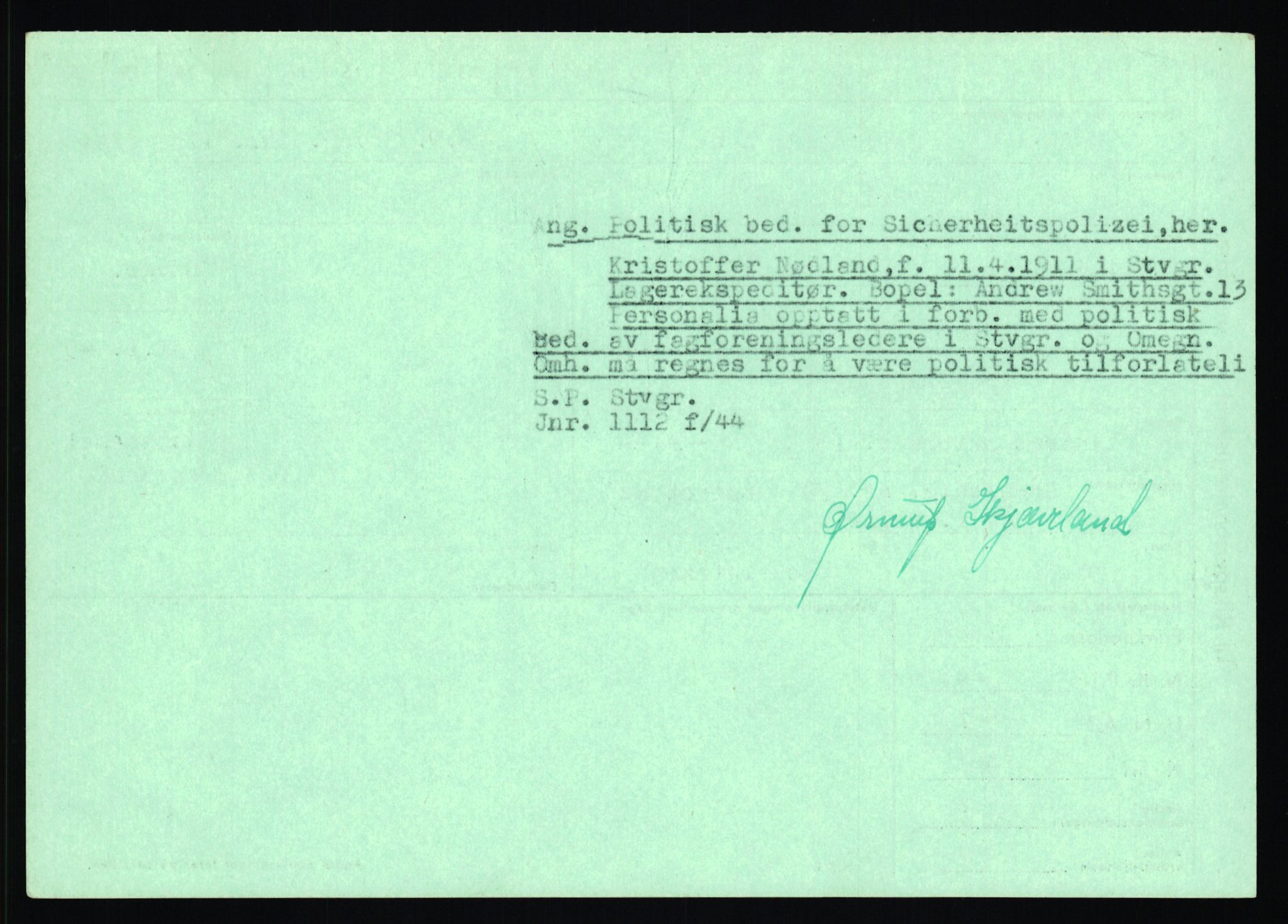 Statspolitiet - Hovedkontoret / Osloavdelingen, AV/RA-S-1329/C/Ca/L0011: Molberg - Nøstvold, 1943-1945, p. 5112