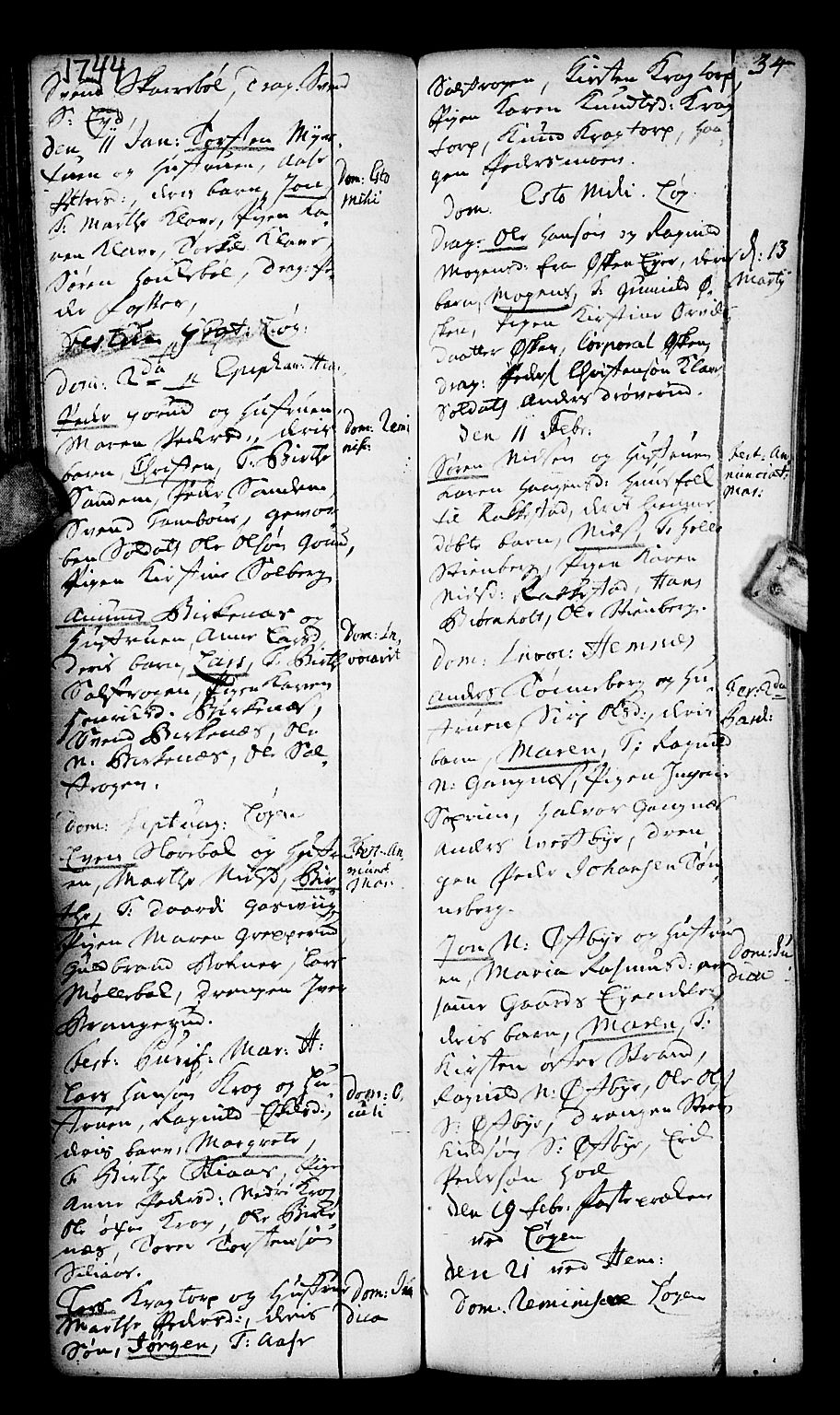 Høland prestekontor Kirkebøker, AV/SAO-A-10346a/F/Fa/L0003: Parish register (official) no. I 3, 1739-1756, p. 34