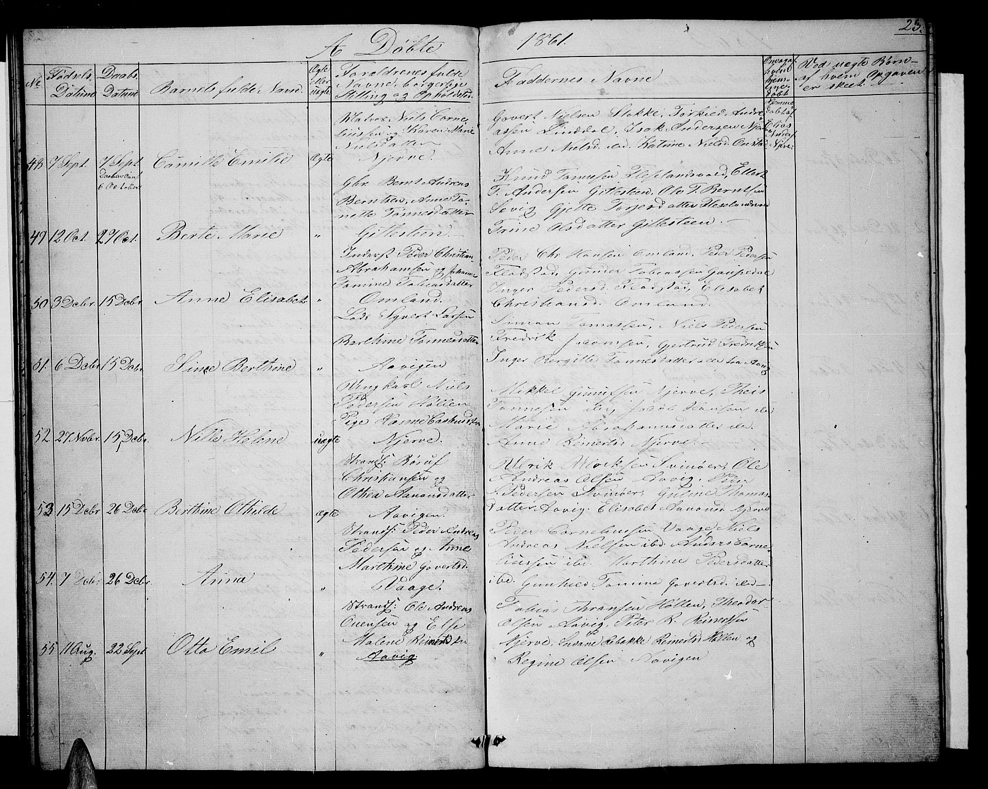 Sør-Audnedal sokneprestkontor, SAK/1111-0039/F/Fb/Fba/L0002: Parish register (copy) no. B 2, 1853-1878, p. 23