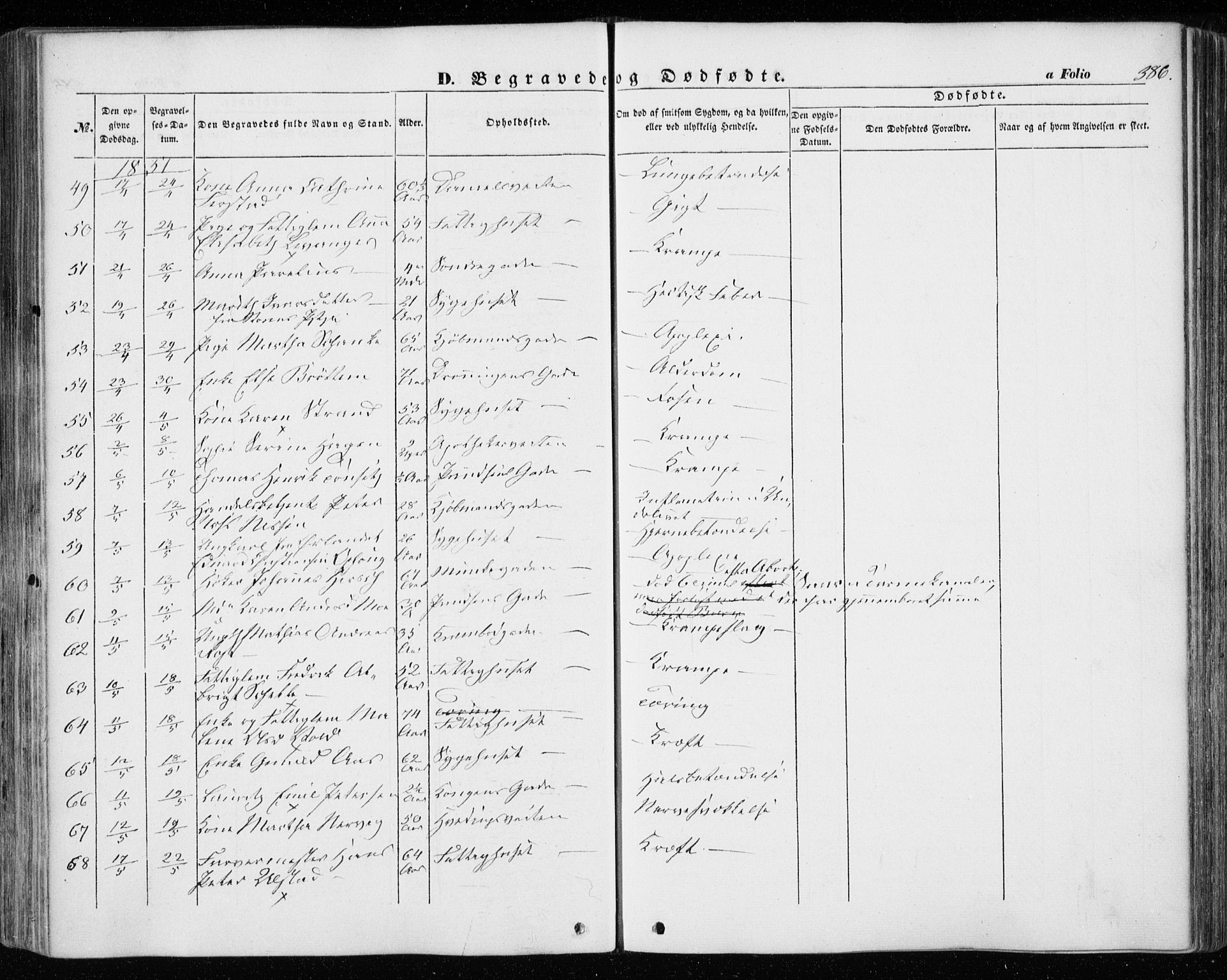 Ministerialprotokoller, klokkerbøker og fødselsregistre - Sør-Trøndelag, SAT/A-1456/601/L0051: Parish register (official) no. 601A19, 1848-1857, p. 386
