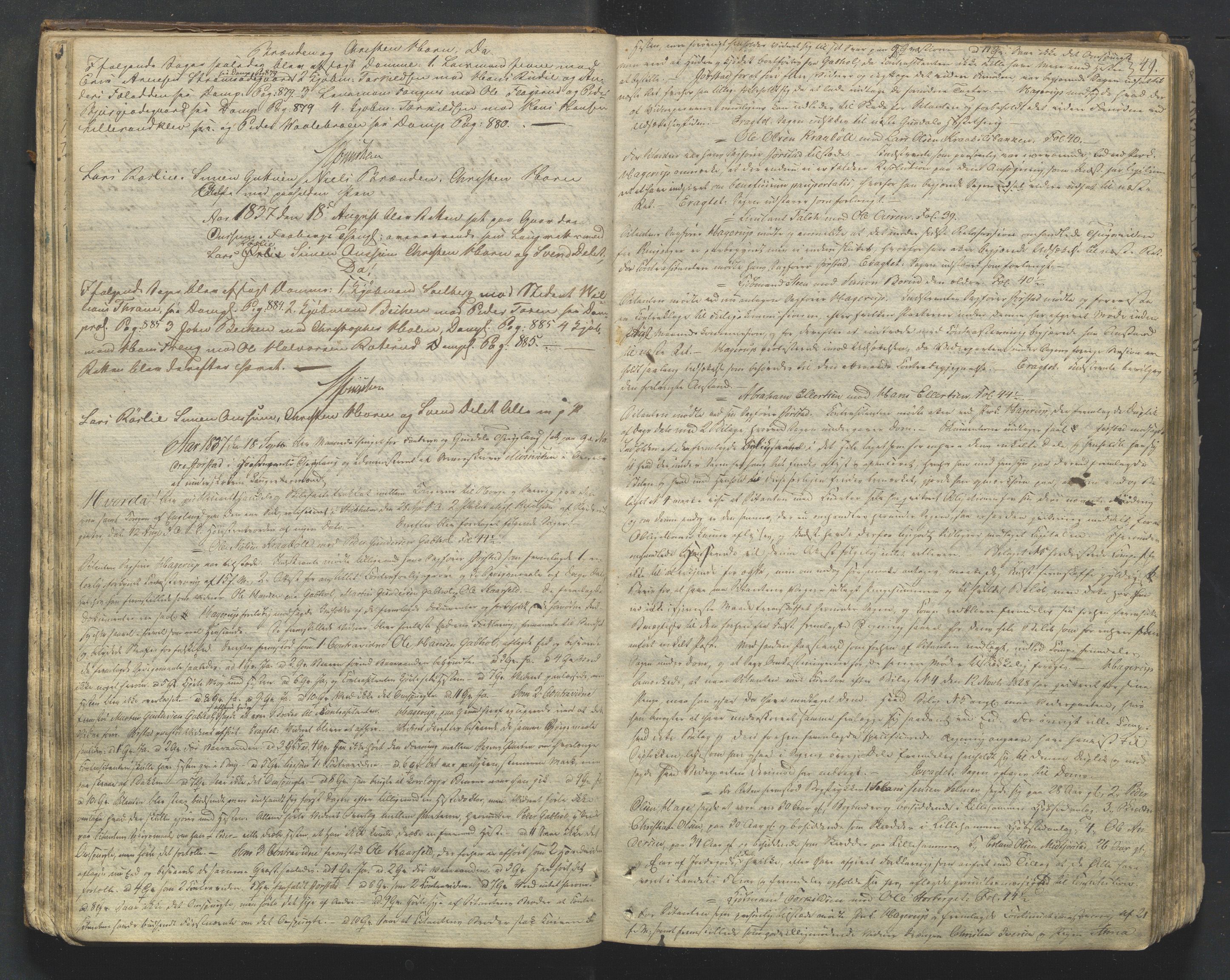 Mellom-Gudbrandsdal sorenskriveri, AV/SAH-TING-038/G/Gb/L0001: Tingbok, 1835-1849, p. 48b-49a