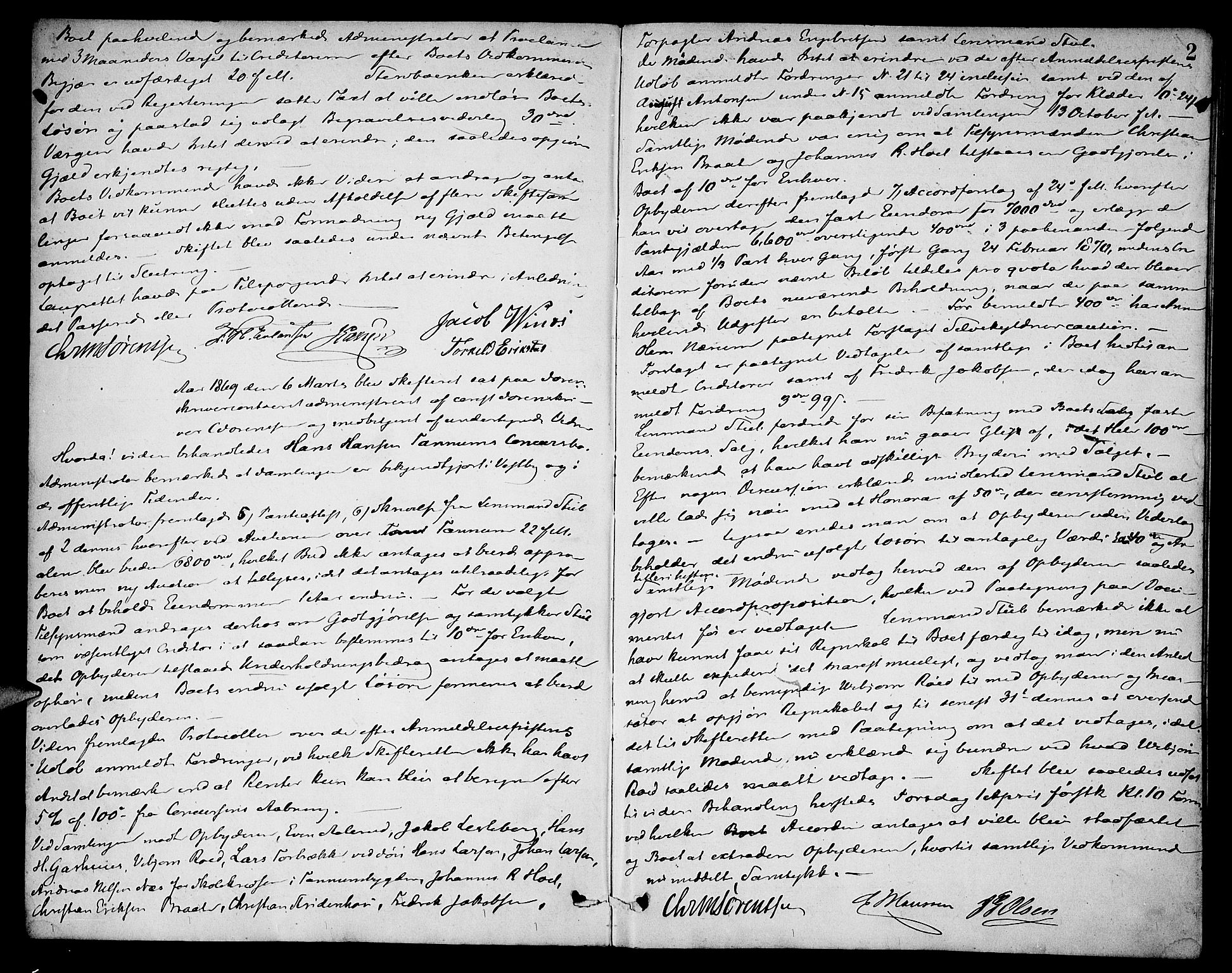 Follo sorenskriveri, AV/SAO-A-10274/H/Hd/L0003: Skifteforhandlingsprotokoll, 1869-1887, p. 1b-2a