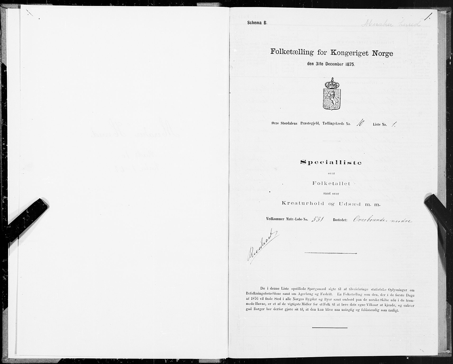 SAT, 1875 census for 1711P Øvre Stjørdal, 1875, p. 6001