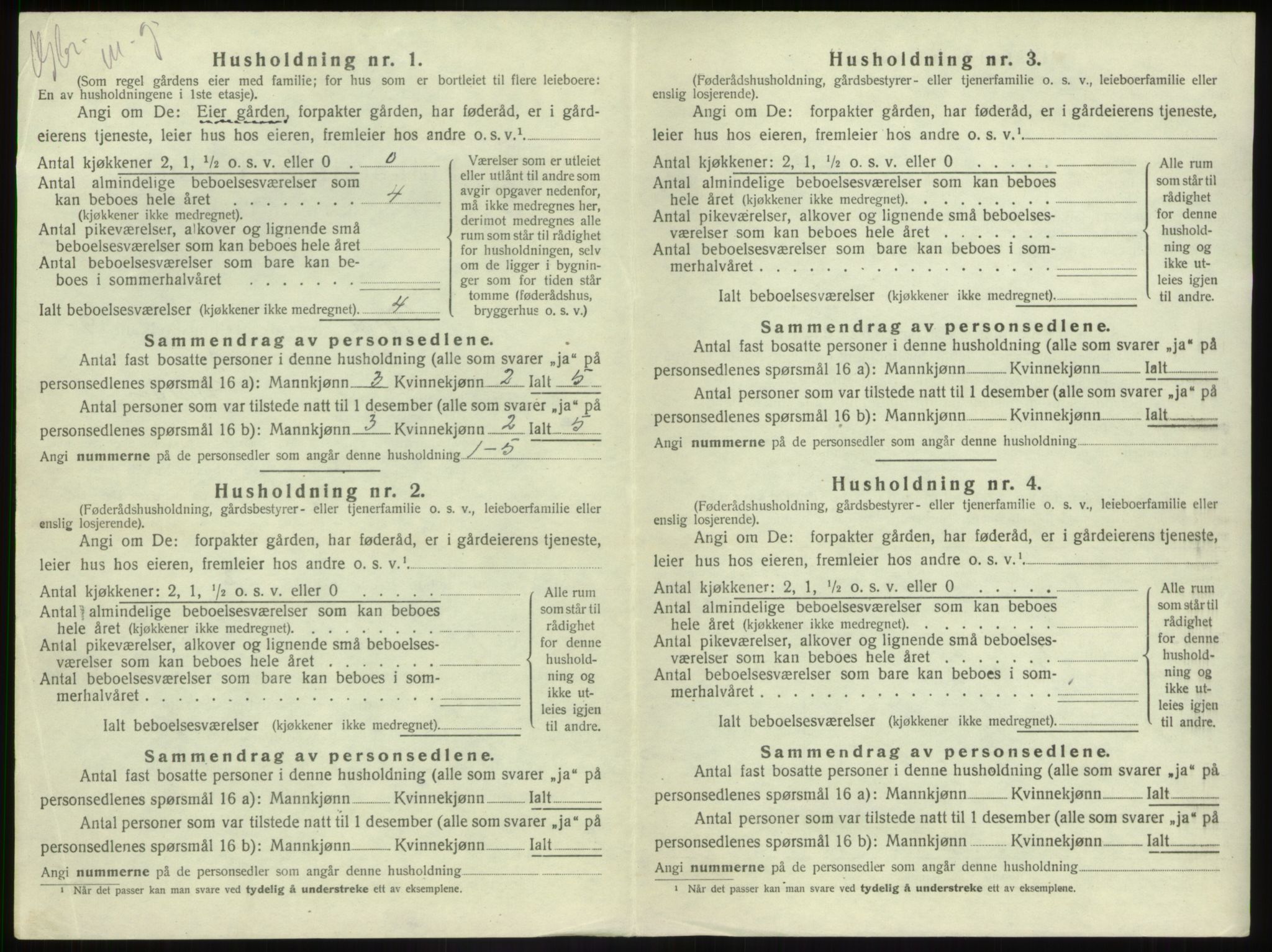 SAB, 1920 census for Førde, 1920, p. 474