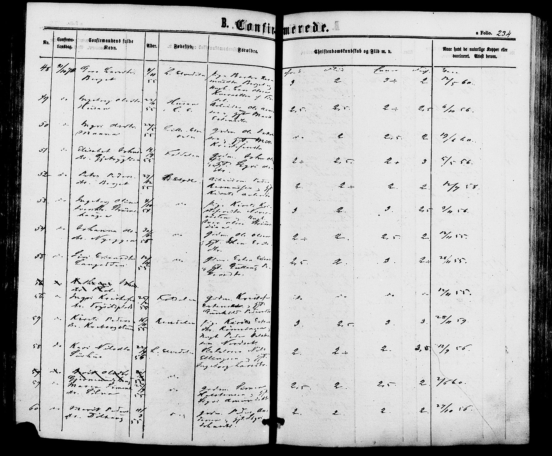 Alvdal prestekontor, AV/SAH-PREST-060/H/Ha/Haa/L0001: Parish register (official) no. 1, 1863-1882, p. 234