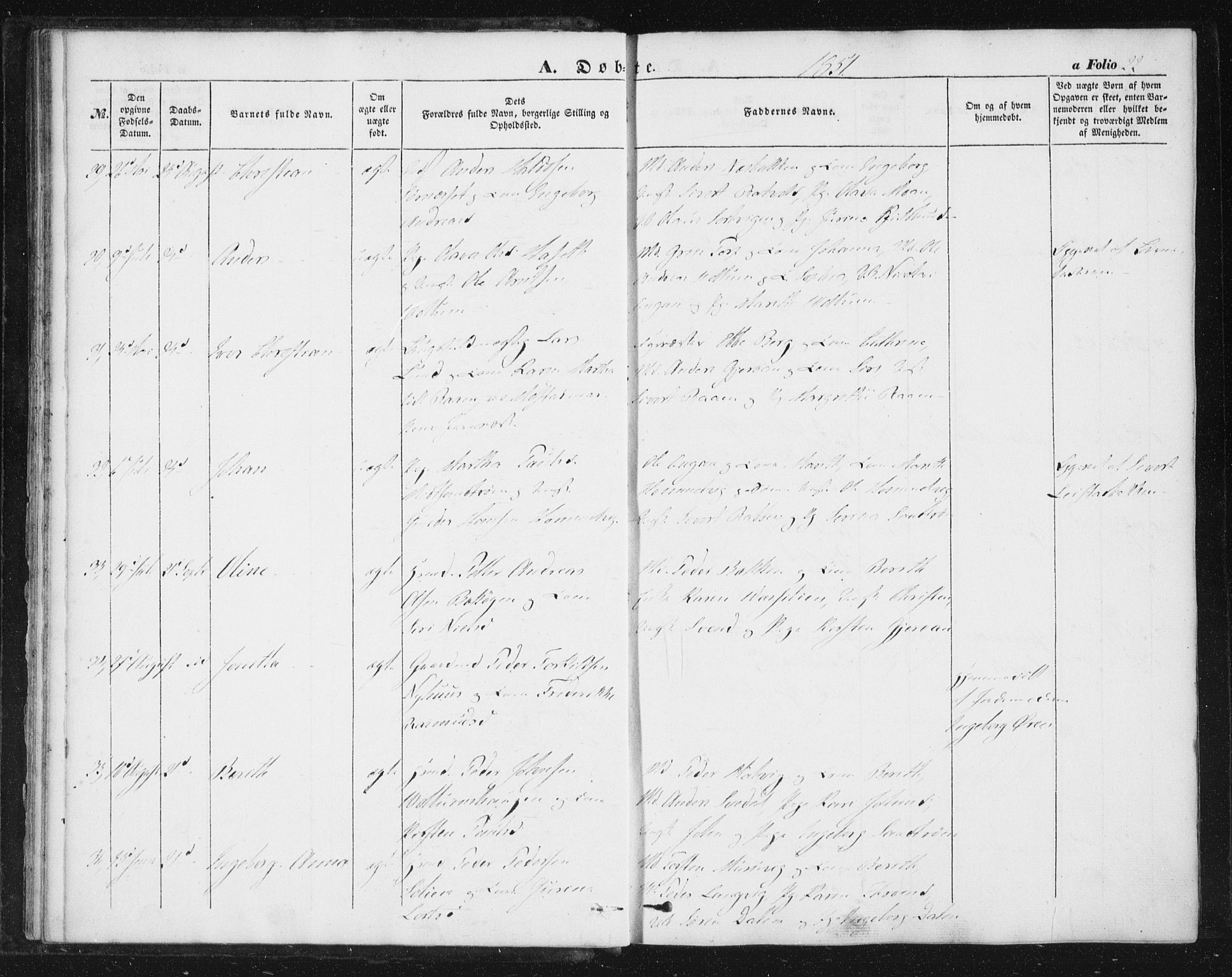 Ministerialprotokoller, klokkerbøker og fødselsregistre - Sør-Trøndelag, AV/SAT-A-1456/616/L0407: Parish register (official) no. 616A04, 1848-1856, p. 22