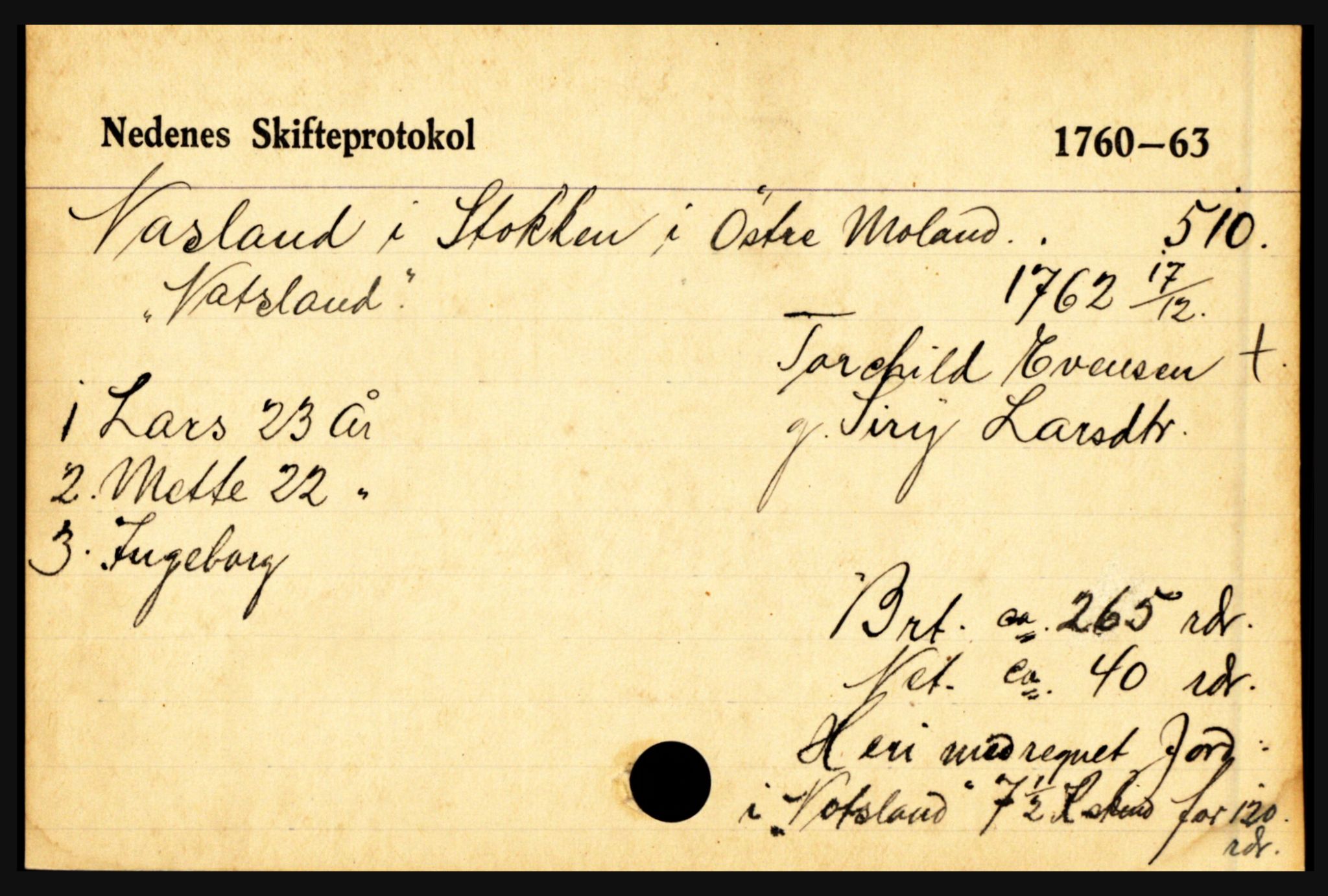 Nedenes sorenskriveri før 1824, AV/SAK-1221-0007/H, p. 21191