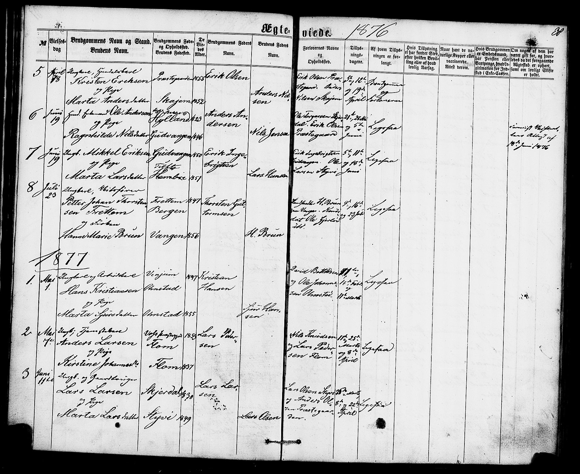 Aurland sokneprestembete, SAB/A-99937/H/Ha/Haa/L0010: Parish register (official) no. A 10, 1859-1879, p. 38