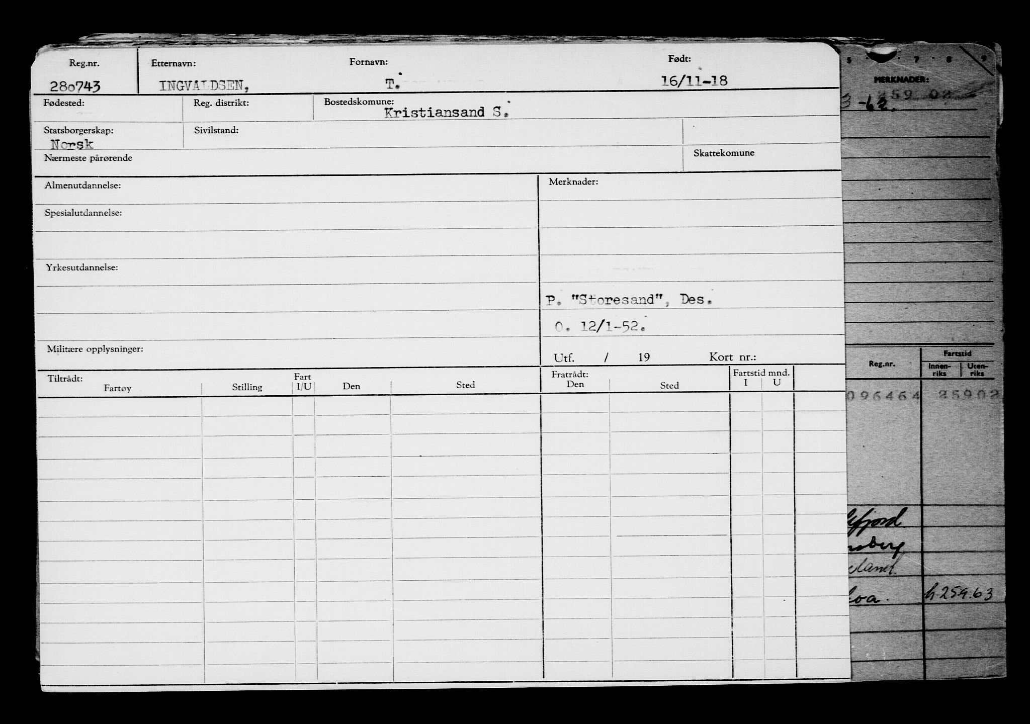 Direktoratet for sjømenn, AV/RA-S-3545/G/Gb/L0164: Hovedkort, 1918, p. 131