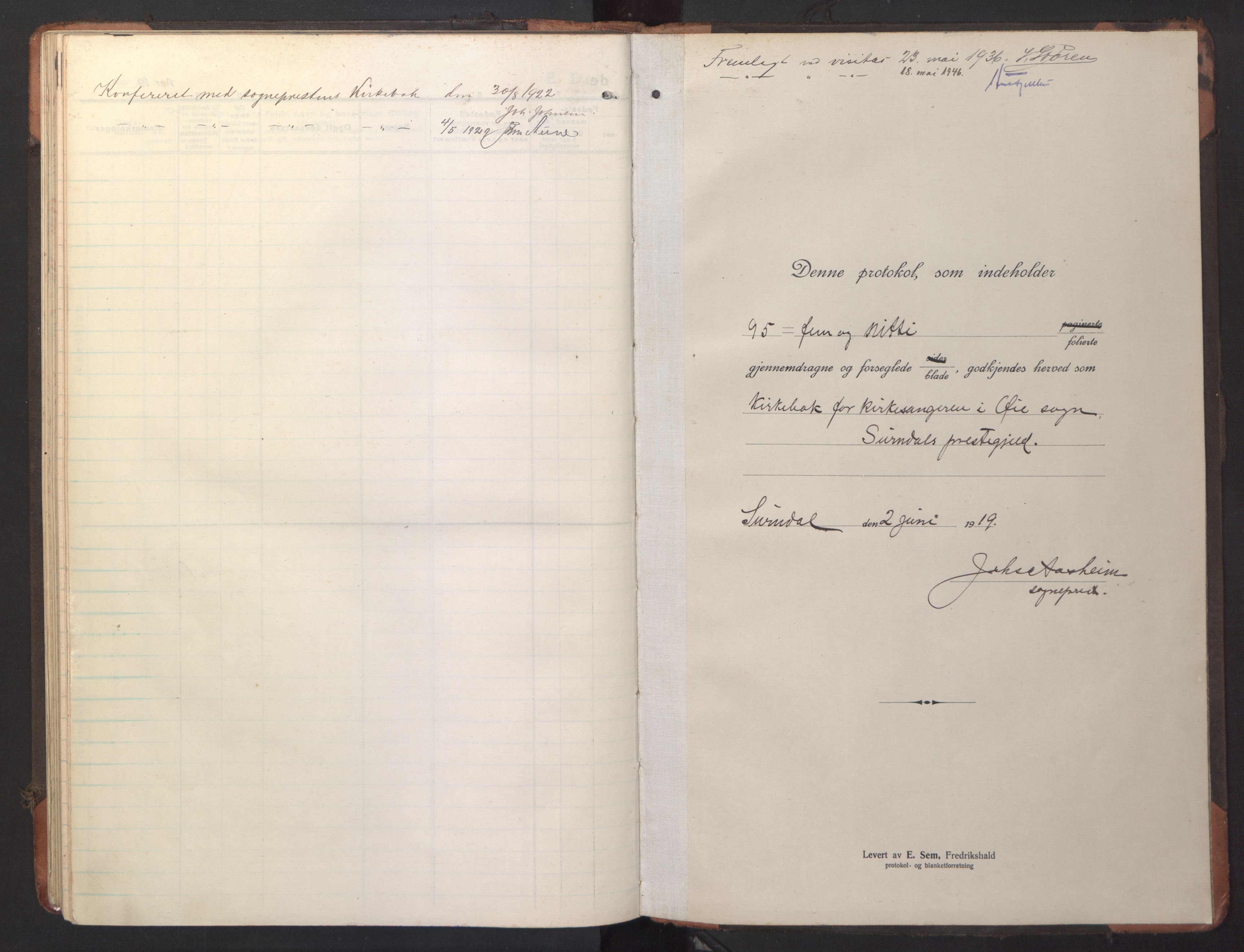 Ministerialprotokoller, klokkerbøker og fødselsregistre - Møre og Romsdal, AV/SAT-A-1454/595/L1054: Parish register (copy) no. 595C06, 1920-1948