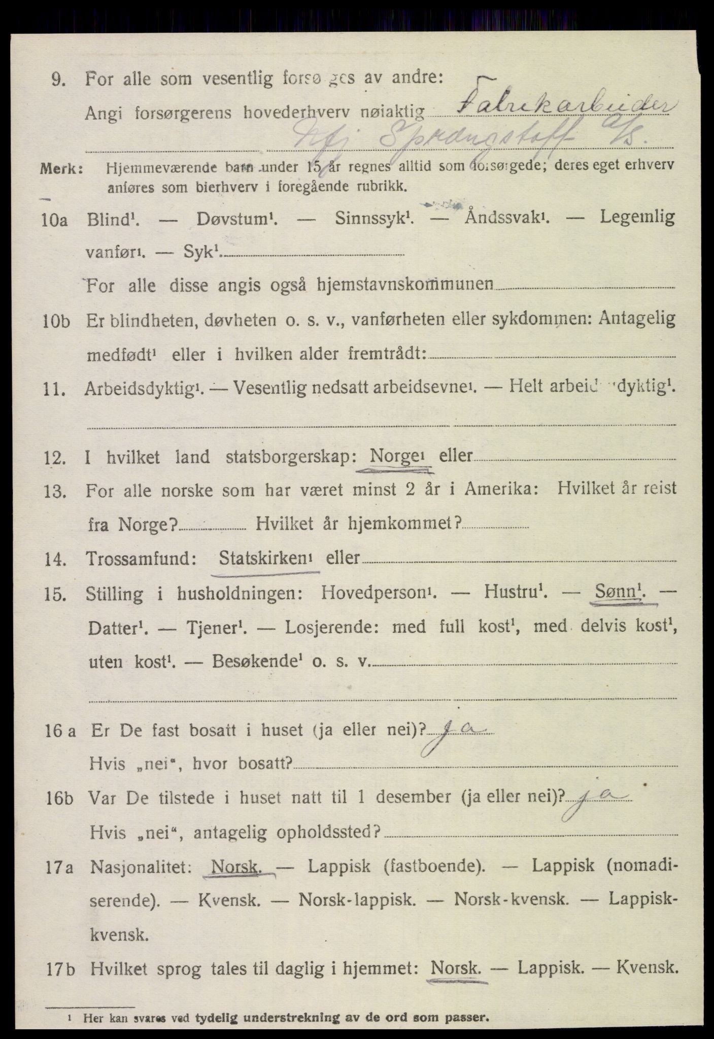 SAT, 1920 census for Åsen, 1920, p. 4241