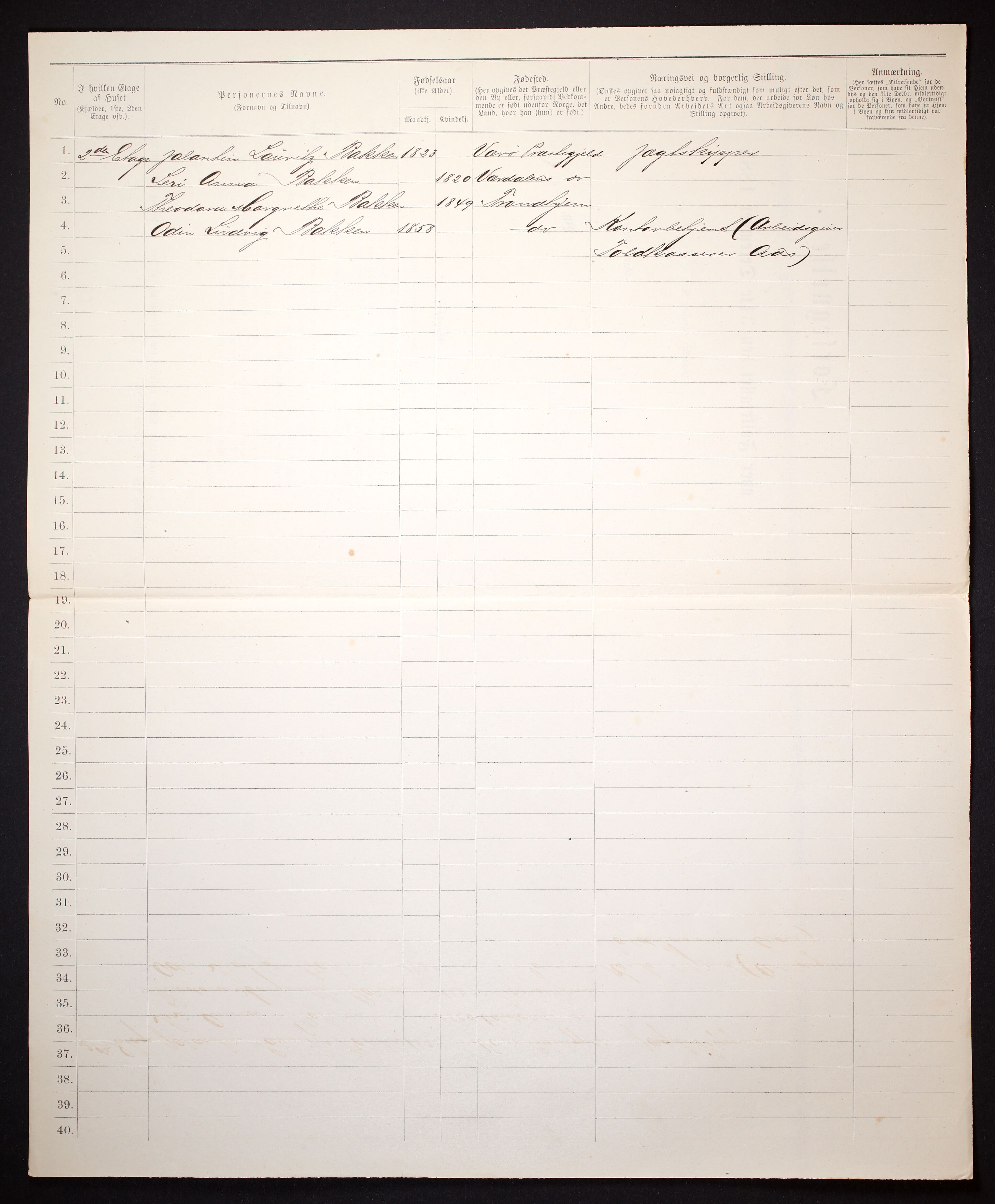 SAT, 1885 census for 1601 Trondheim, 1885, p. 903