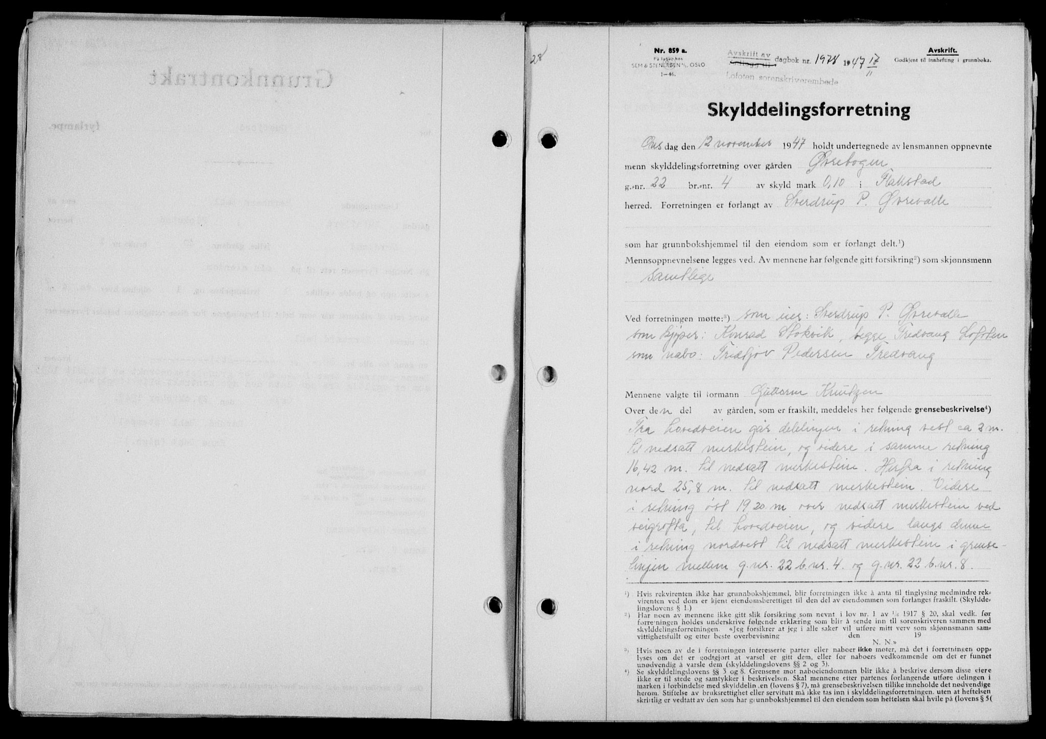 Lofoten sorenskriveri, SAT/A-0017/1/2/2C/L0017a: Mortgage book no. 17a, 1947-1948, Diary no: : 1978/1947