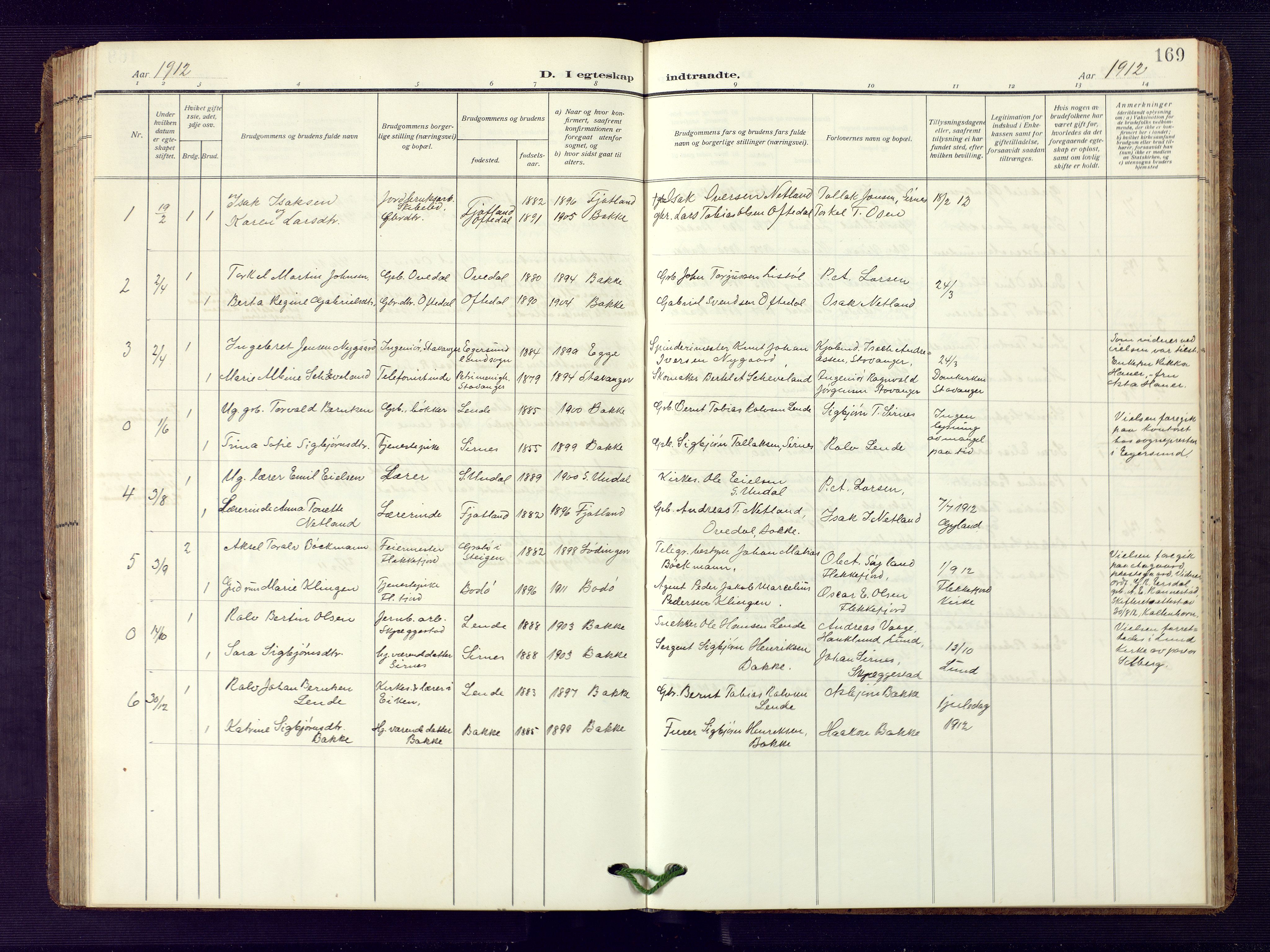 Bakke sokneprestkontor, AV/SAK-1111-0002/F/Fb/Fba/L0004: Parish register (copy) no. B 4, 1911-1946, p. 169