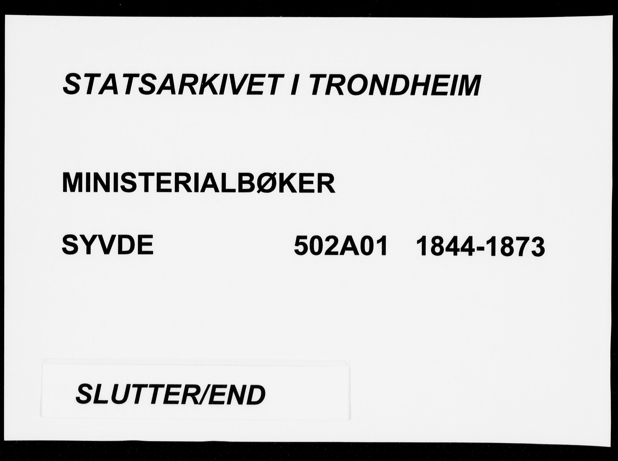 Ministerialprotokoller, klokkerbøker og fødselsregistre - Møre og Romsdal, AV/SAT-A-1454/502/L0023: Parish register (official) no. 502A01, 1844-1873