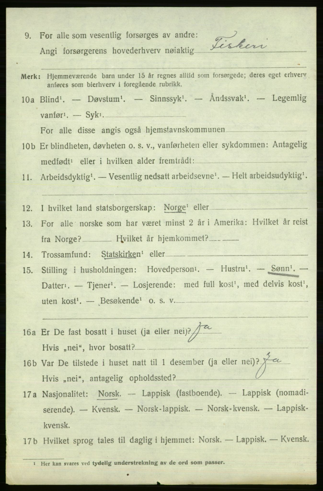 SATØ, 1920 census for Vardø rural district, 1920, p. 2595