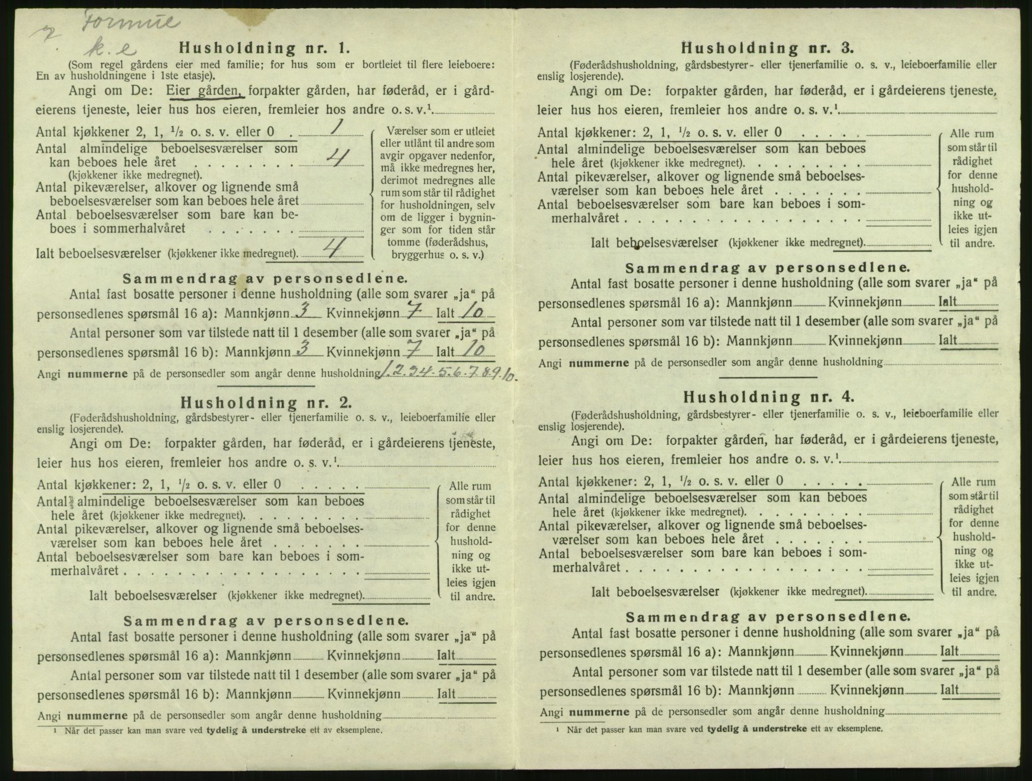 SAT, 1920 census for Edøy, 1920, p. 327