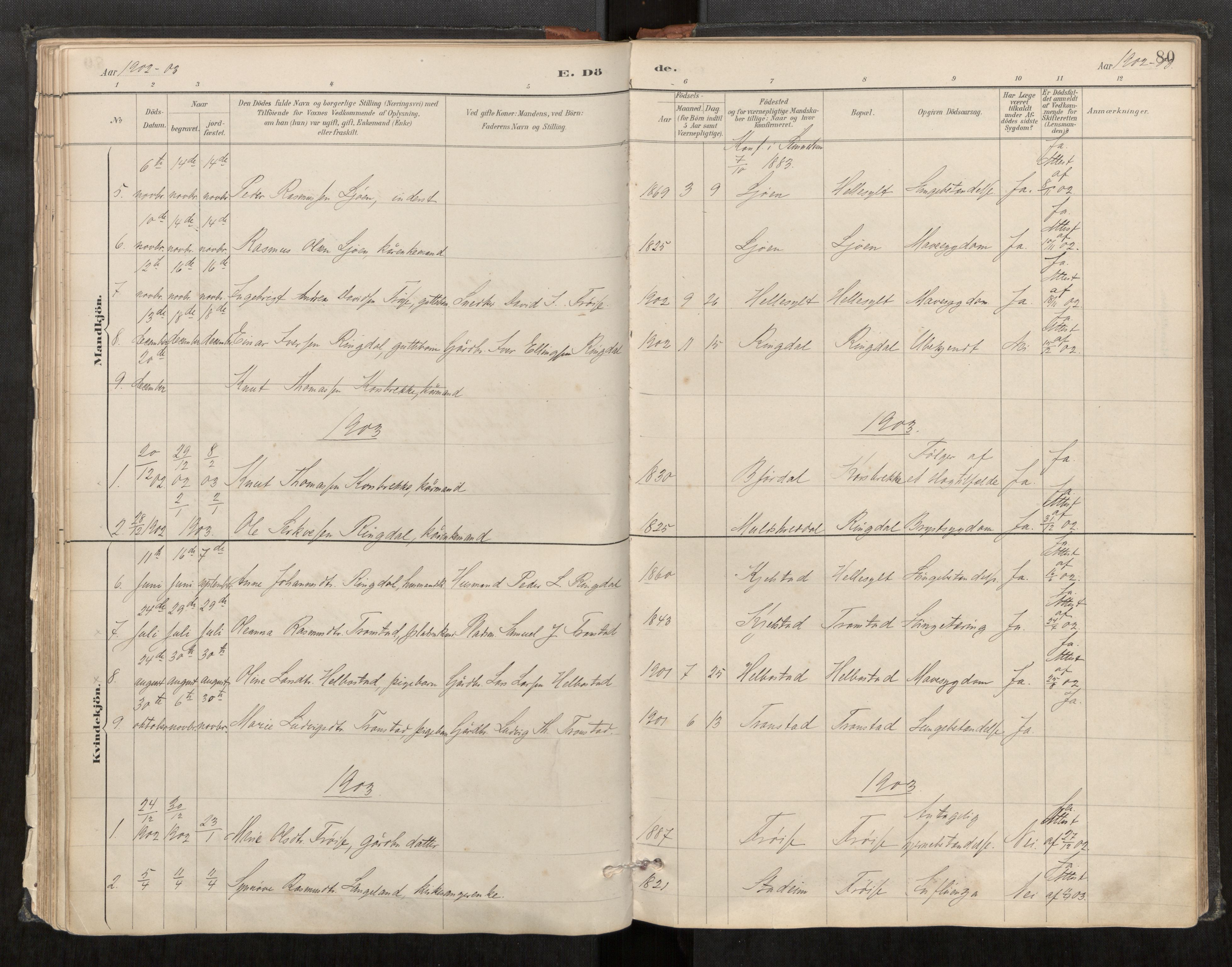 Sunnylven sokneprestkontor, SAT/A-1007: Parish register (official) no. 517A09, 1887-1910, p. 80