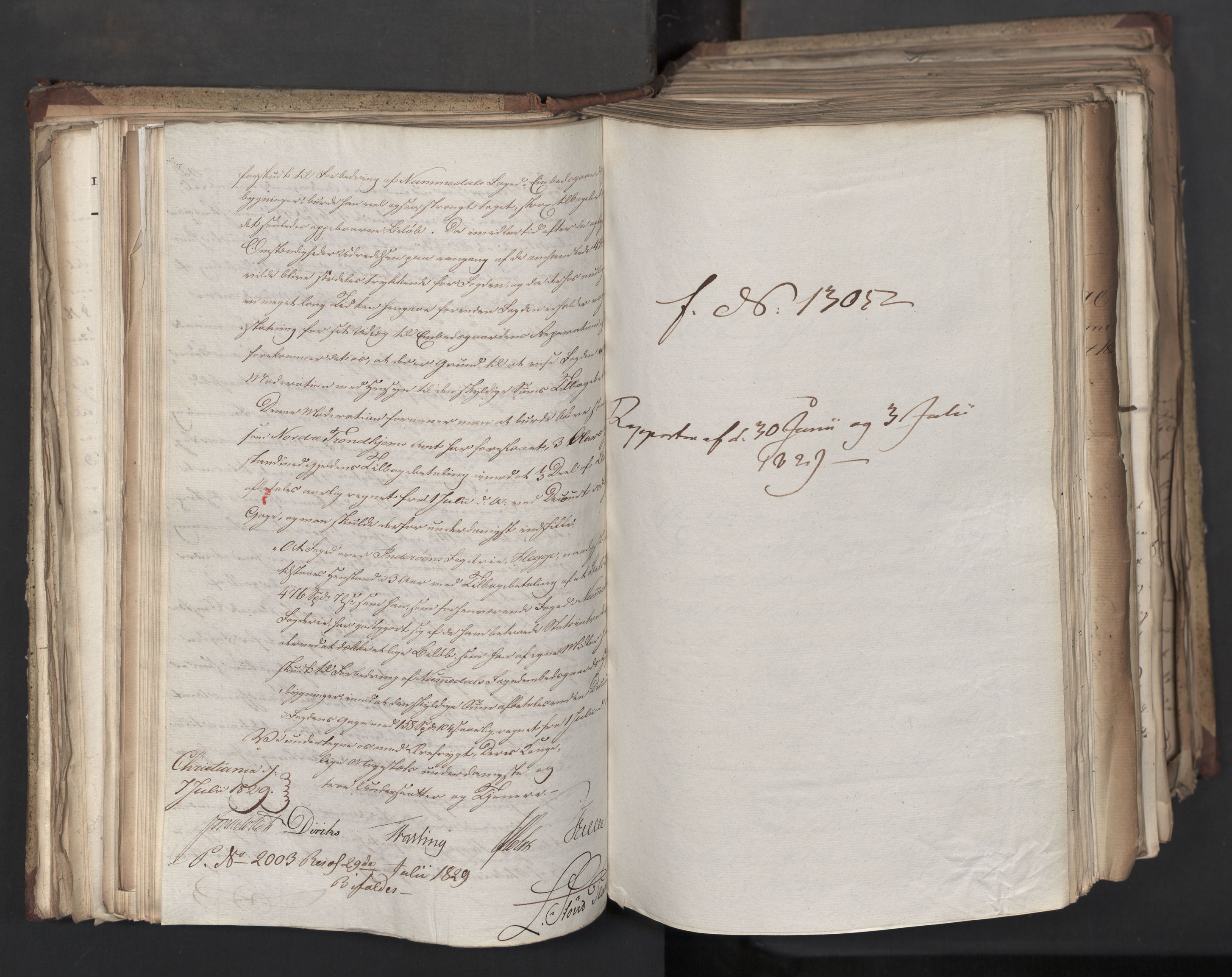 Statsrådsavdelingen i Stockholm, AV/RA-S-1003/D/Da/L0060: Regjeringsinnstillinger nr. 1276-1500, 1829, p. 129