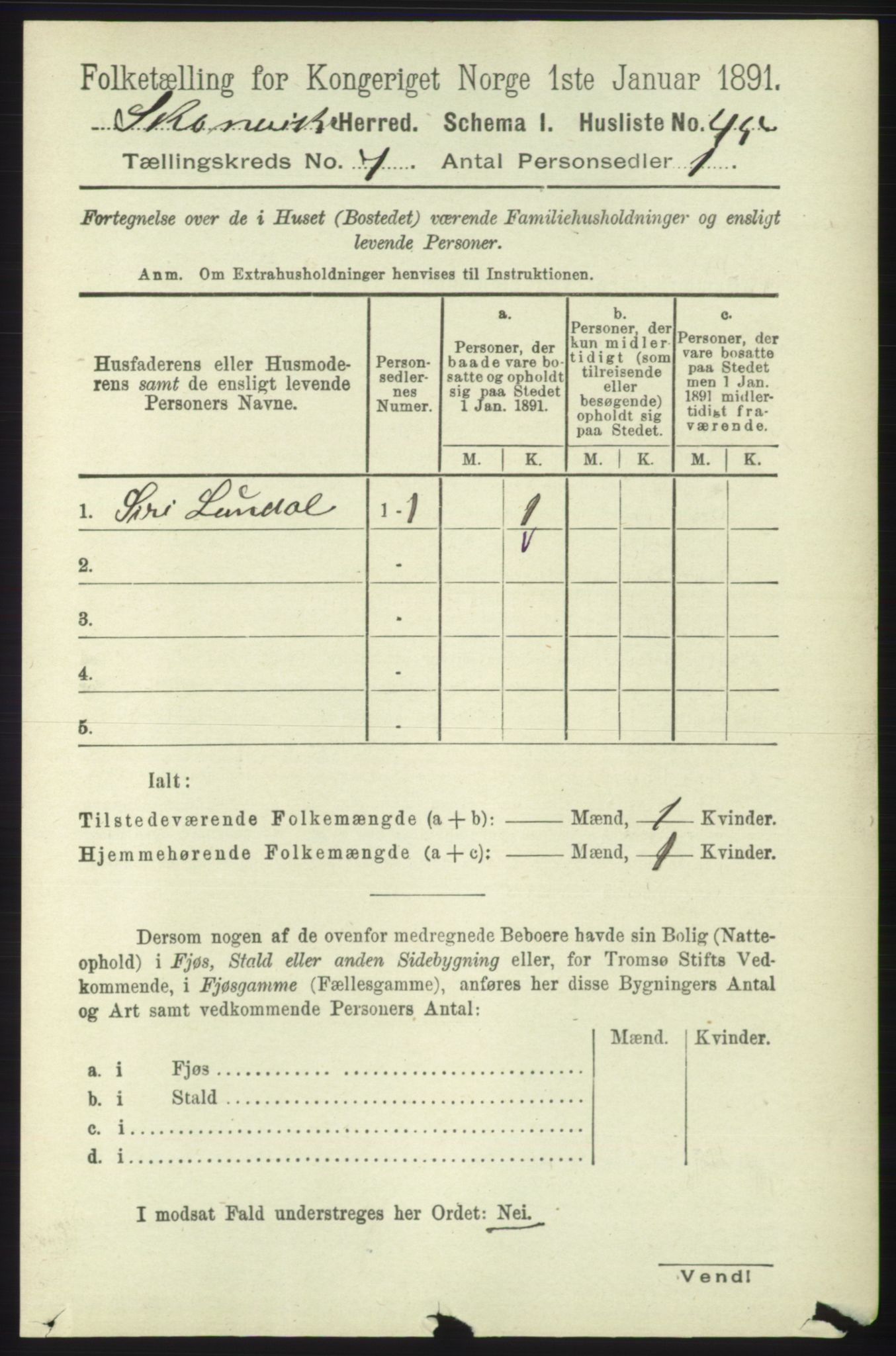 RA, 1891 census for 1212 Skånevik, 1891, p. 1881