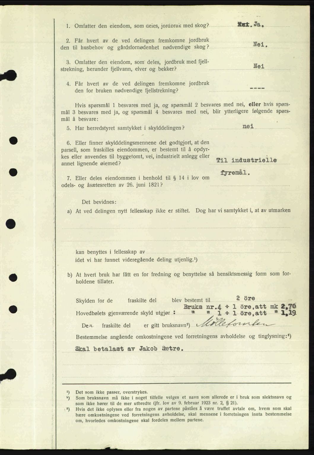 Nordhordland sorenskrivar, AV/SAB-A-2901/1/G/Gb/Gbf/L0032: Mortgage book no. A32, 1947-1947, Diary no: : 2715/1947