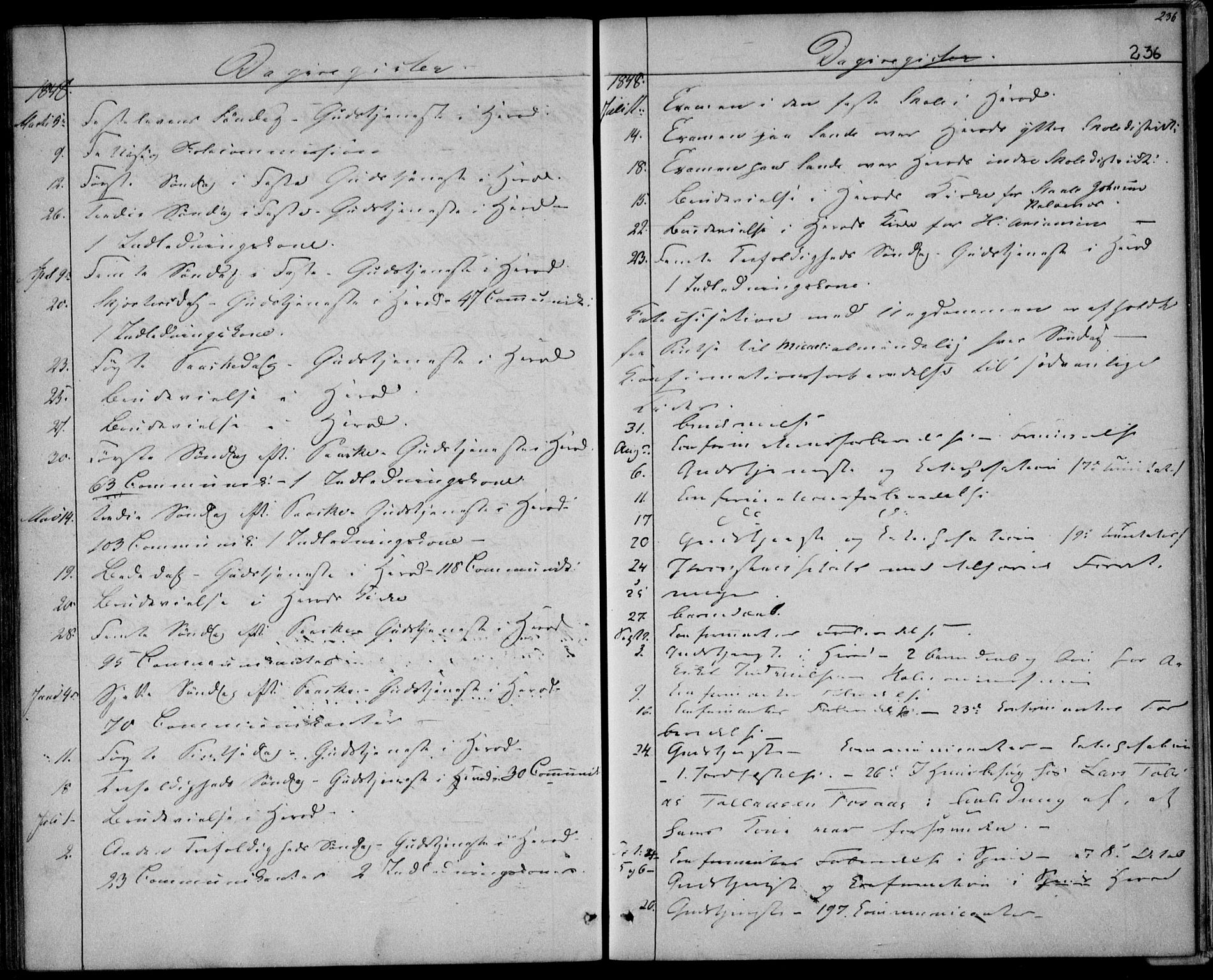 Herad sokneprestkontor, AV/SAK-1111-0018/F/Fa/Faa/L0004: Parish register (official) no. A 4, 1844-1853, p. 236