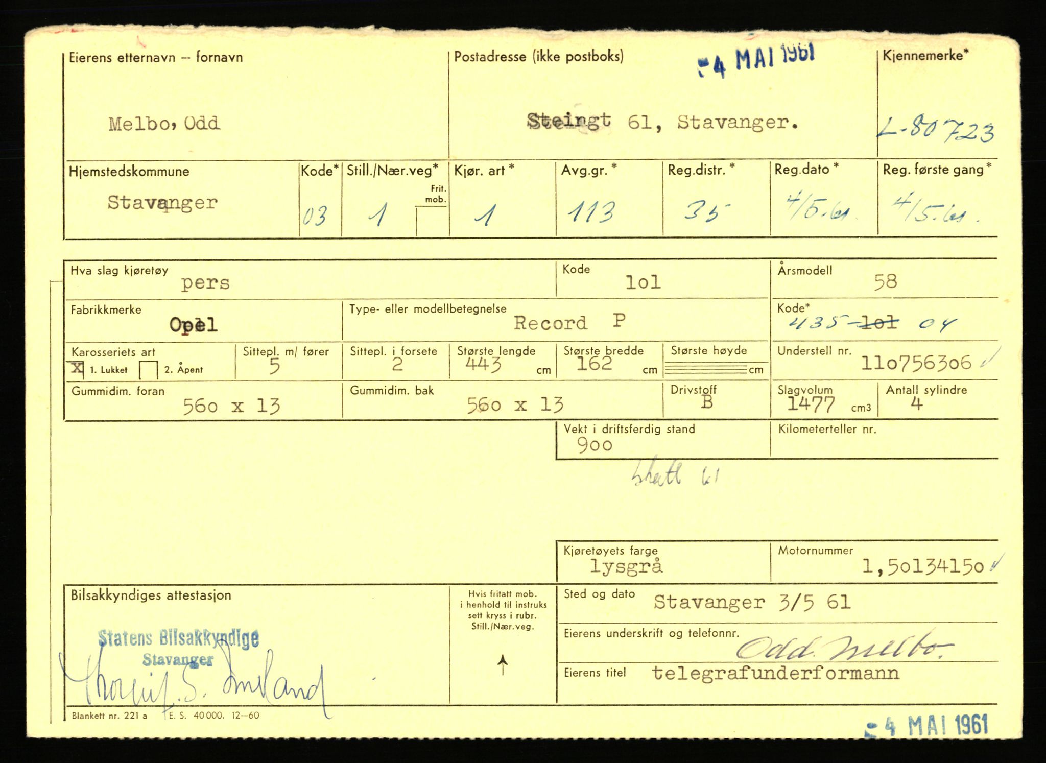 Stavanger trafikkstasjon, AV/SAST-A-101942/0/F/L0071: L-80500 - L-82199, 1930-1971, p. 357