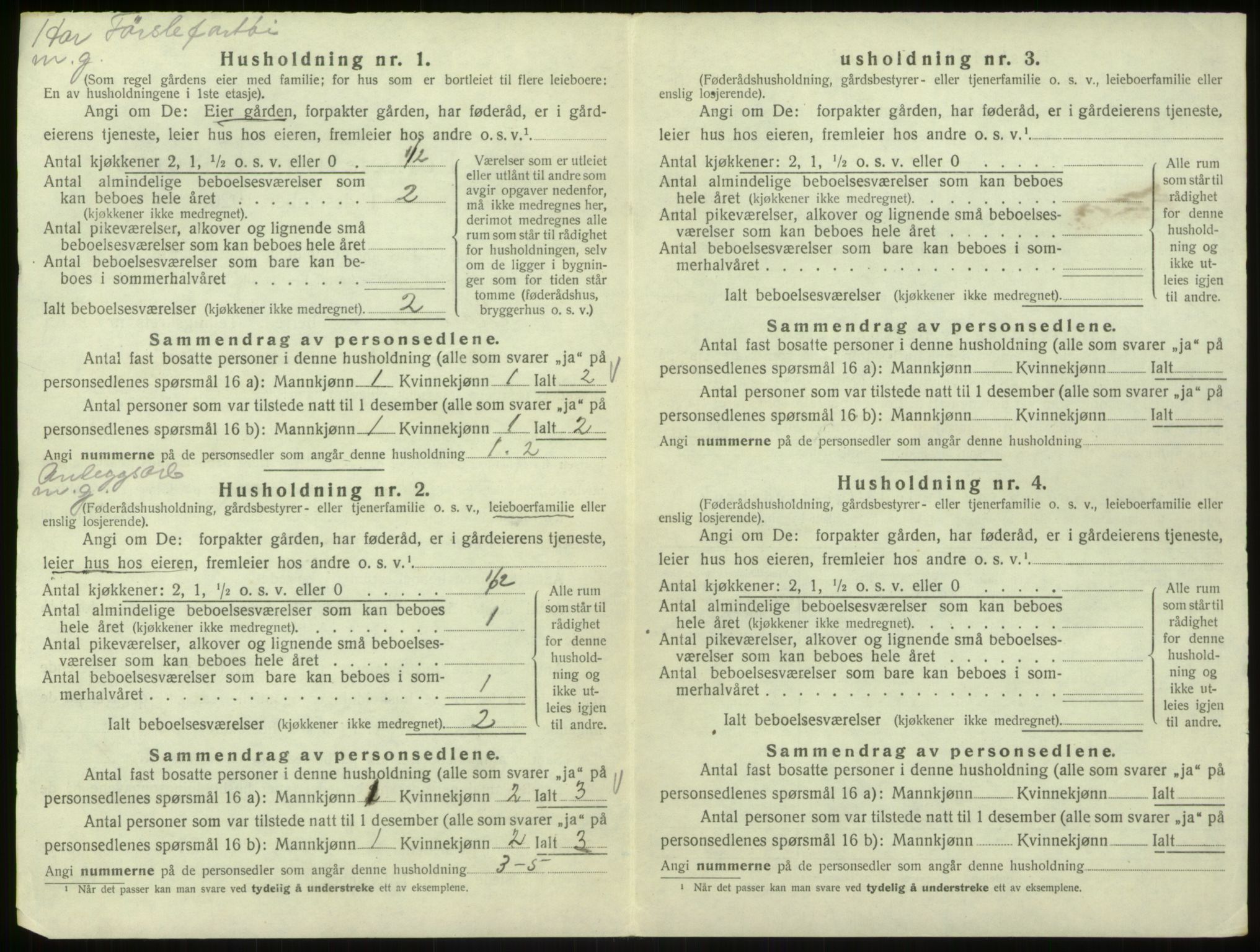 SAB, 1920 census for Hosanger, 1920, p. 471