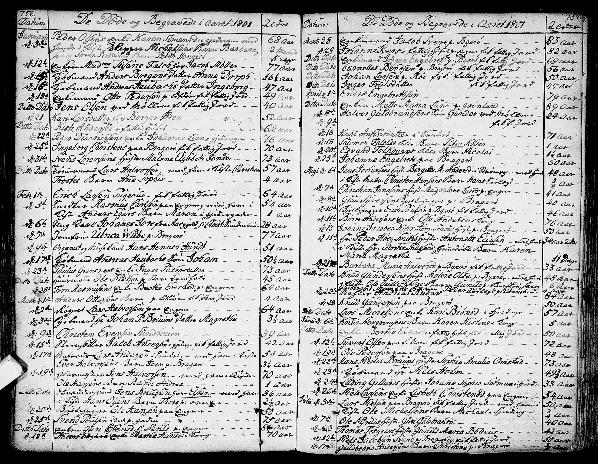 Bragernes kirkebøker, SAKO/A-6/F/Fa/L0006a: Parish register (official) no. I 6, 1782-1814, p. 756-757