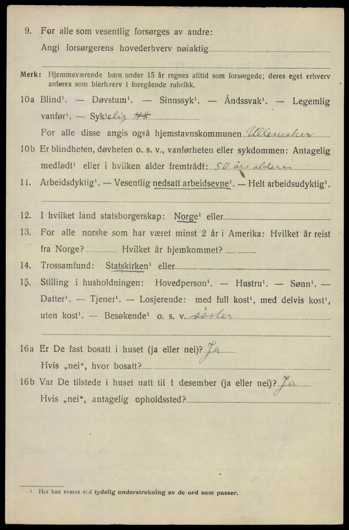 SAO, 1920 census for Ullensaker, 1920, p. 5528