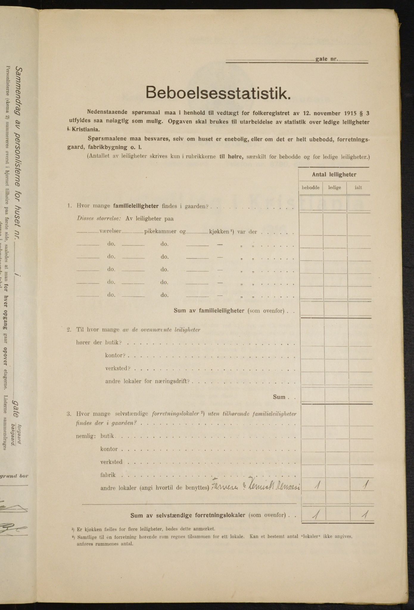 OBA, Municipal Census 1916 for Kristiania, 1916, p. 99446