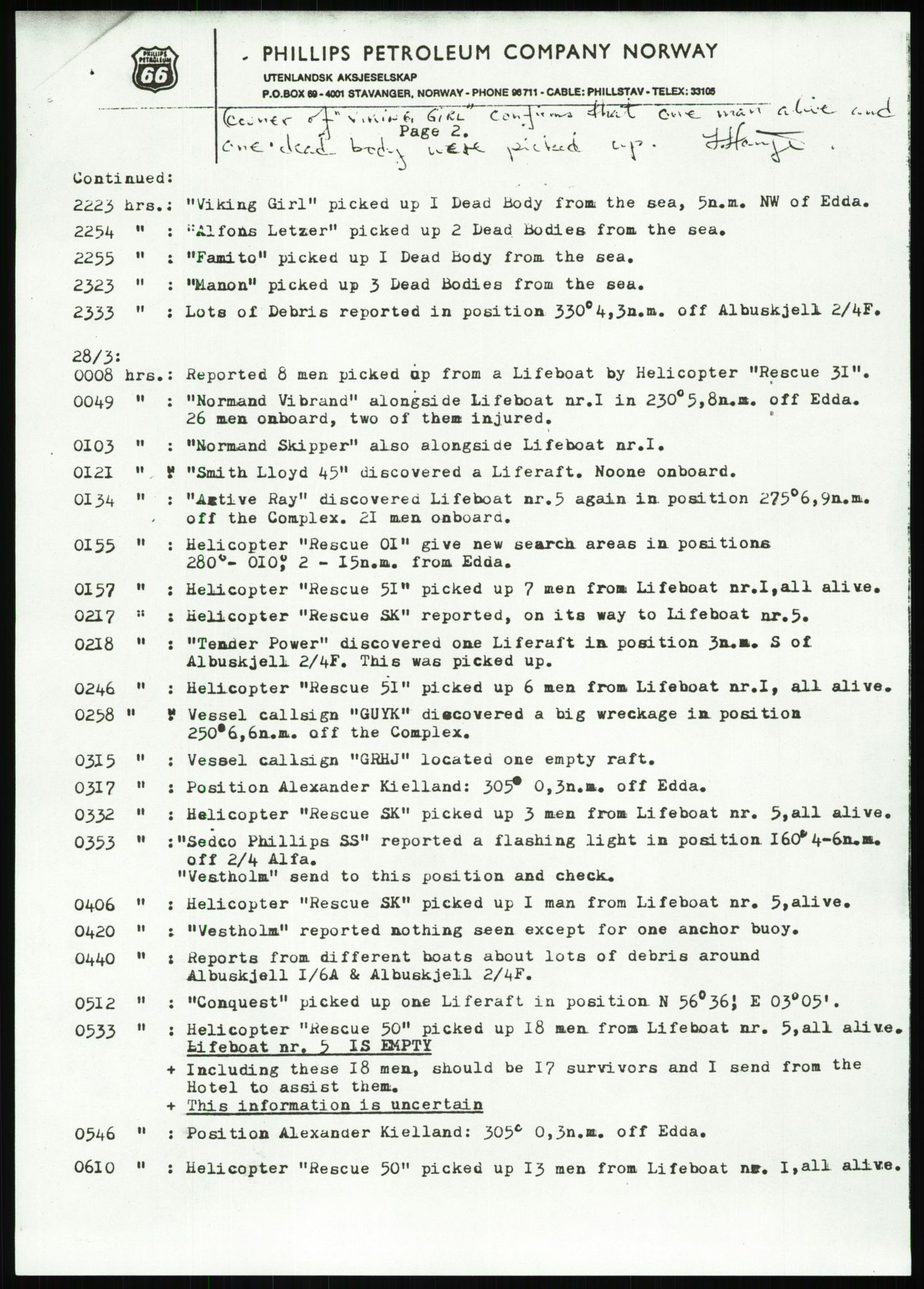 Justisdepartementet, Granskningskommisjonen ved Alexander Kielland-ulykken 27.3.1980, RA/S-1165/D/L0007: B Stavanger Drilling A/S (Doku.liste + B1-B3 av av 4)/C Phillips Petroleum Company Norway (Doku.liste + C1-C12 av 12)/D Forex Neptune (Doku.liste + D1-D8 av 9), 1980-1981, p. 323